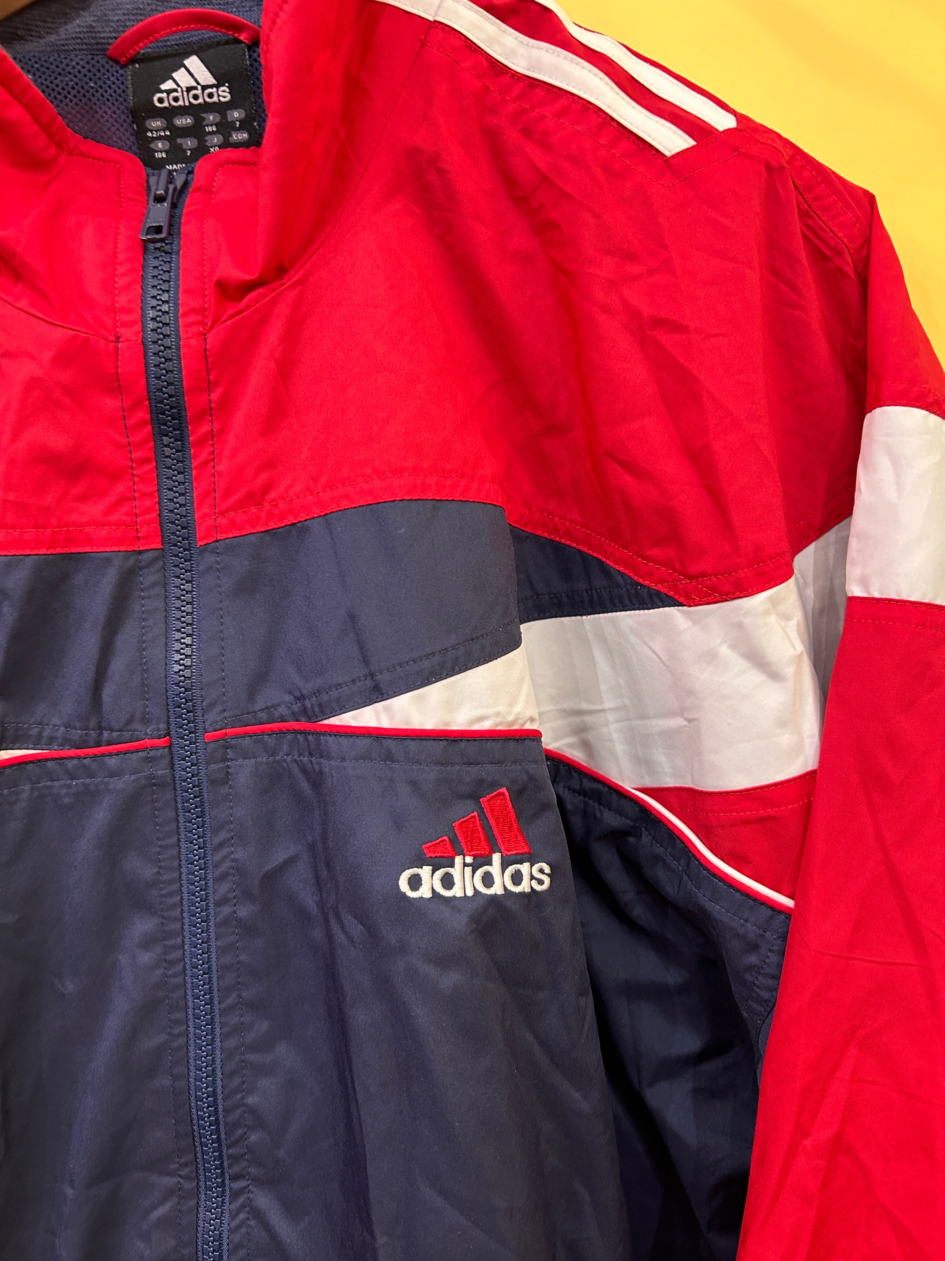 XXL Vintage Adidas Windbreaker red blue