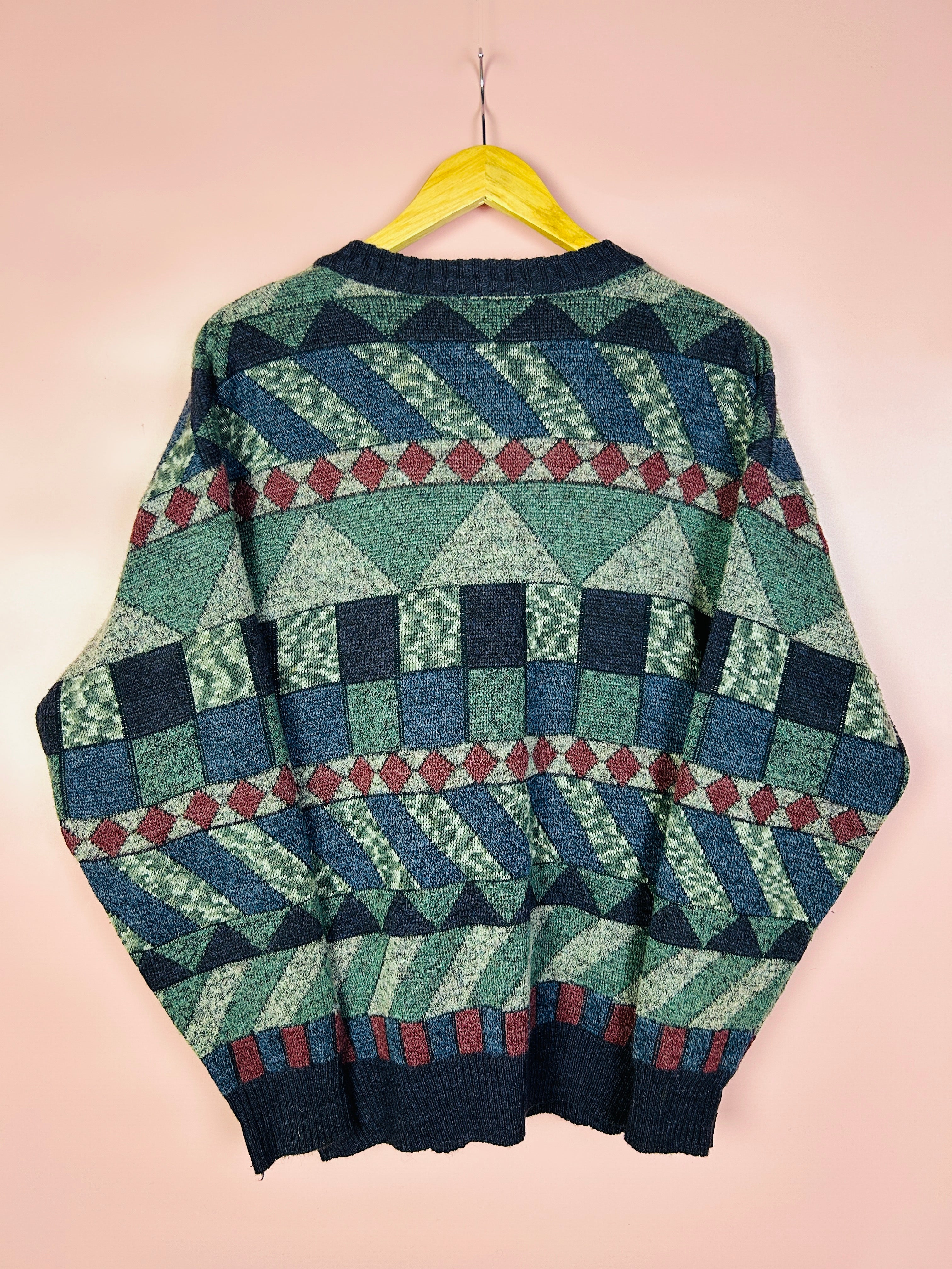 M Cardigan geometrische Muster