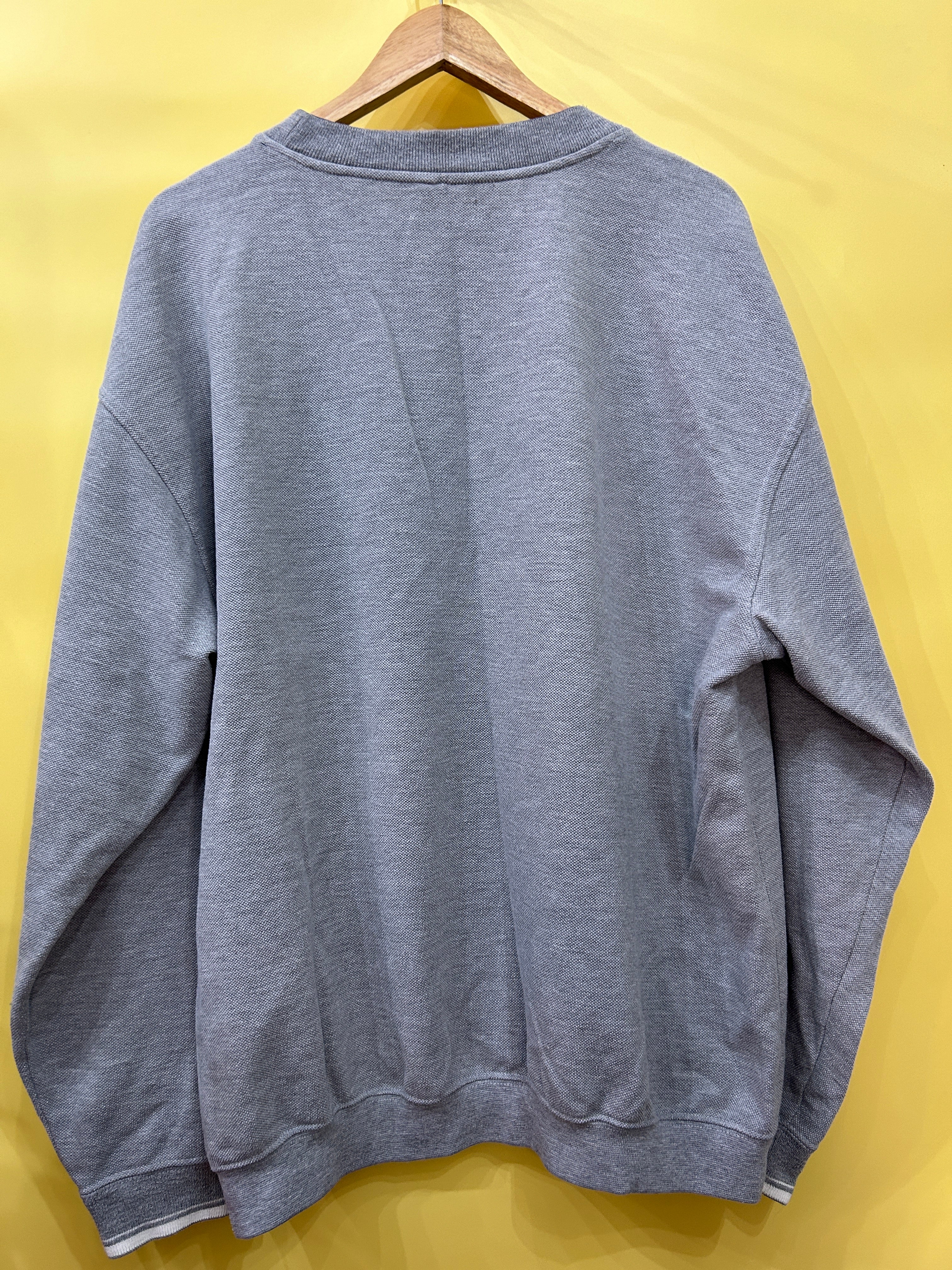 M-L Vintage Reebok Sweater gray 90s