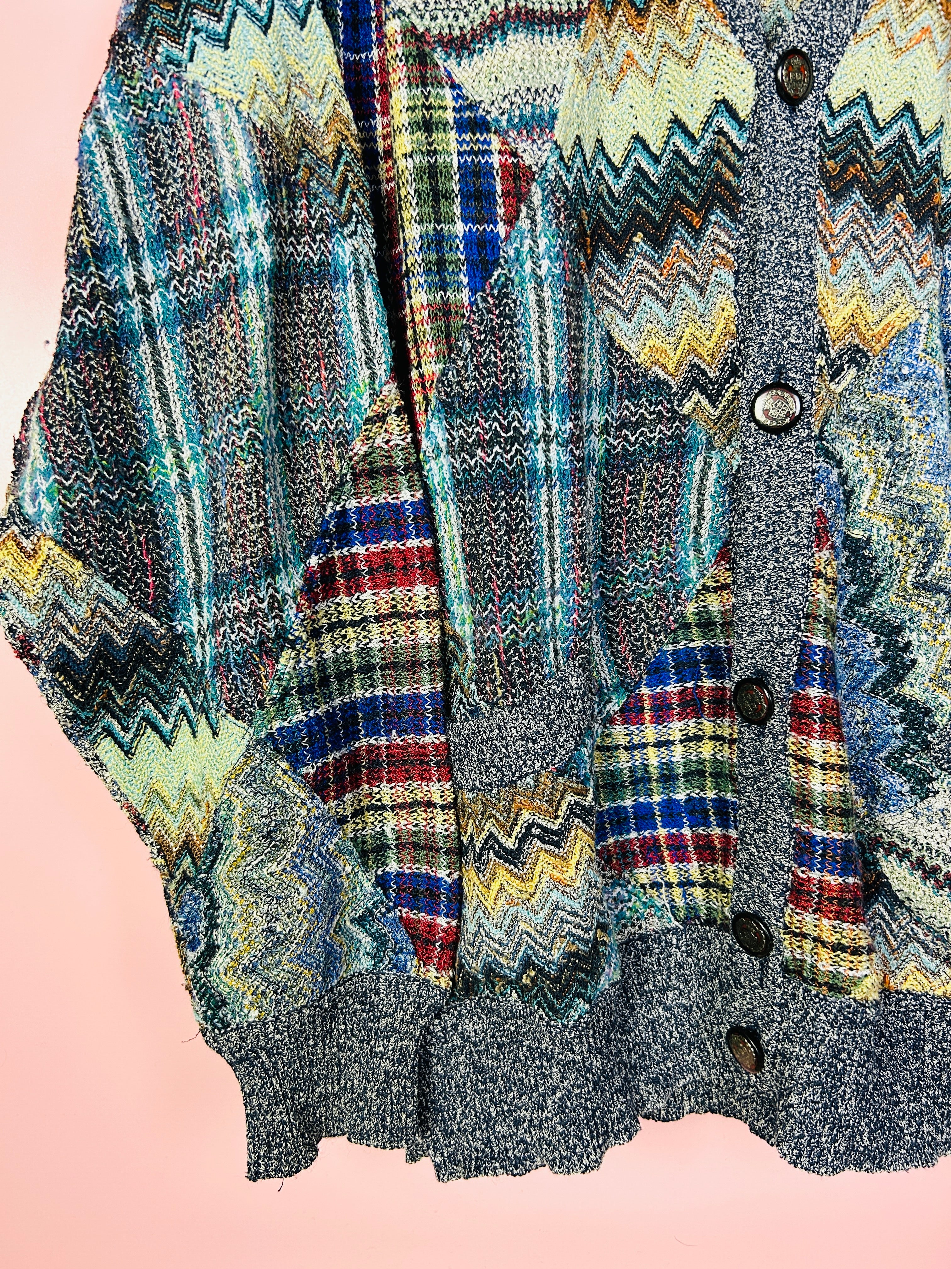 L Enrico Ermano Cardigan abstrakt
