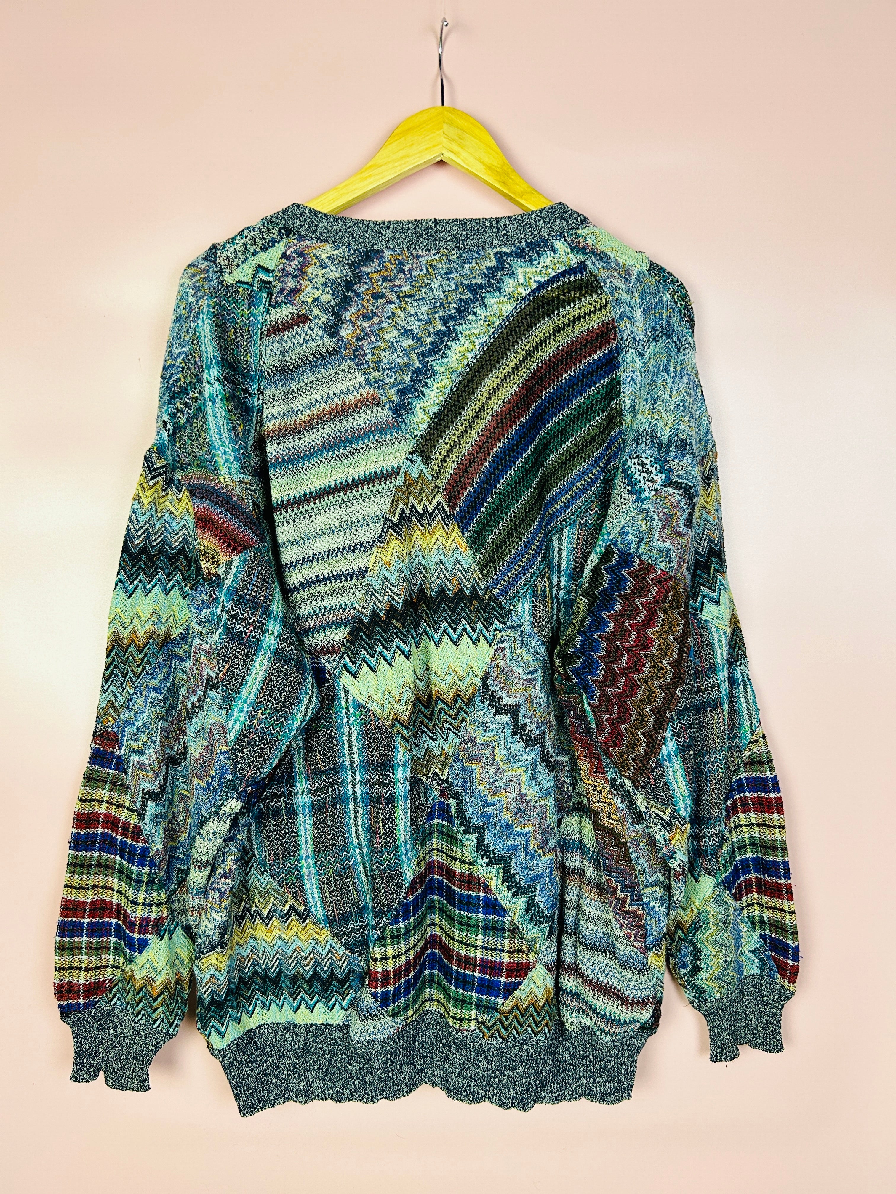 L Enrico Ermano Cardigan abstrakt