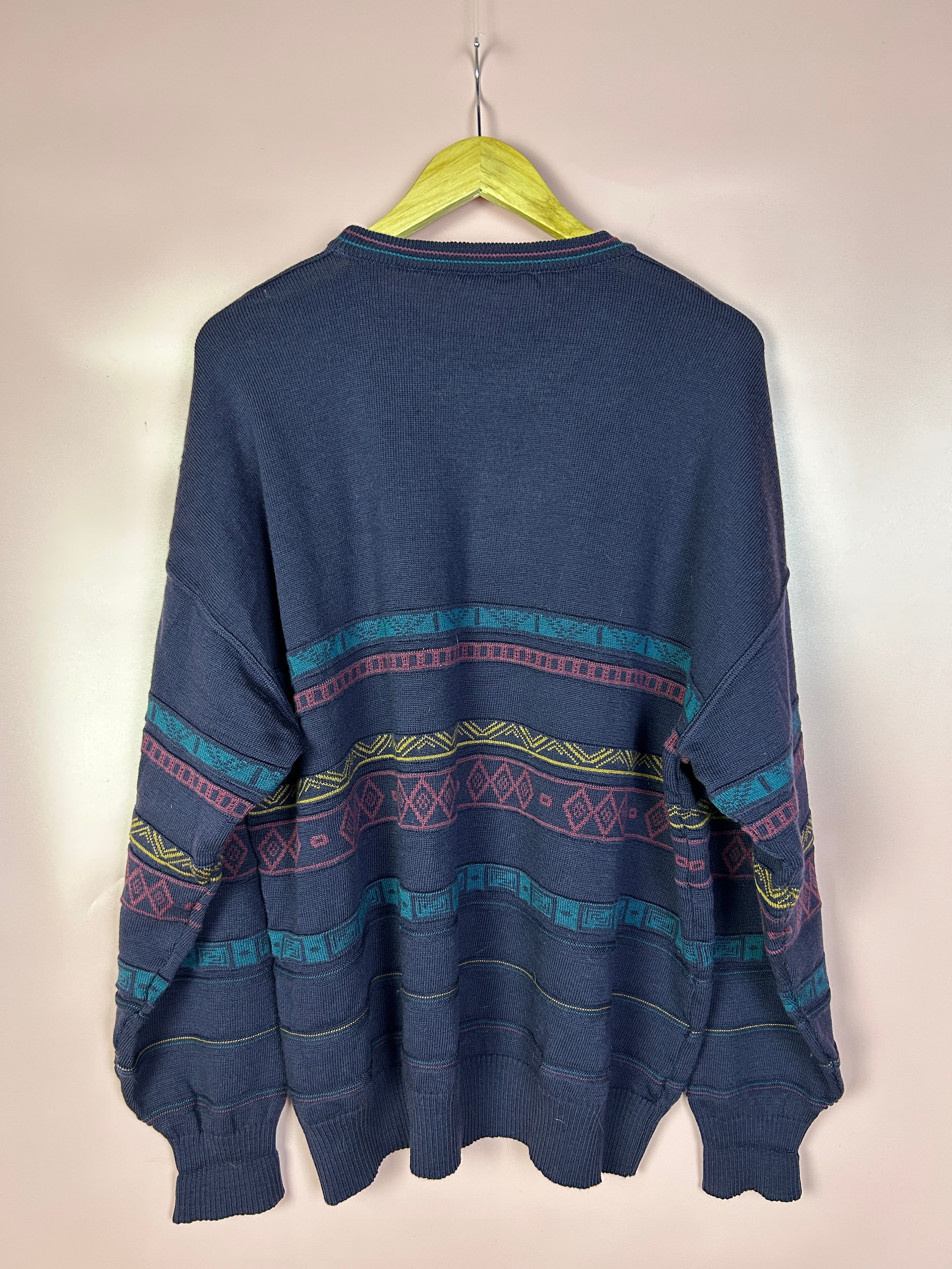 M-L März Pullover lila/blau