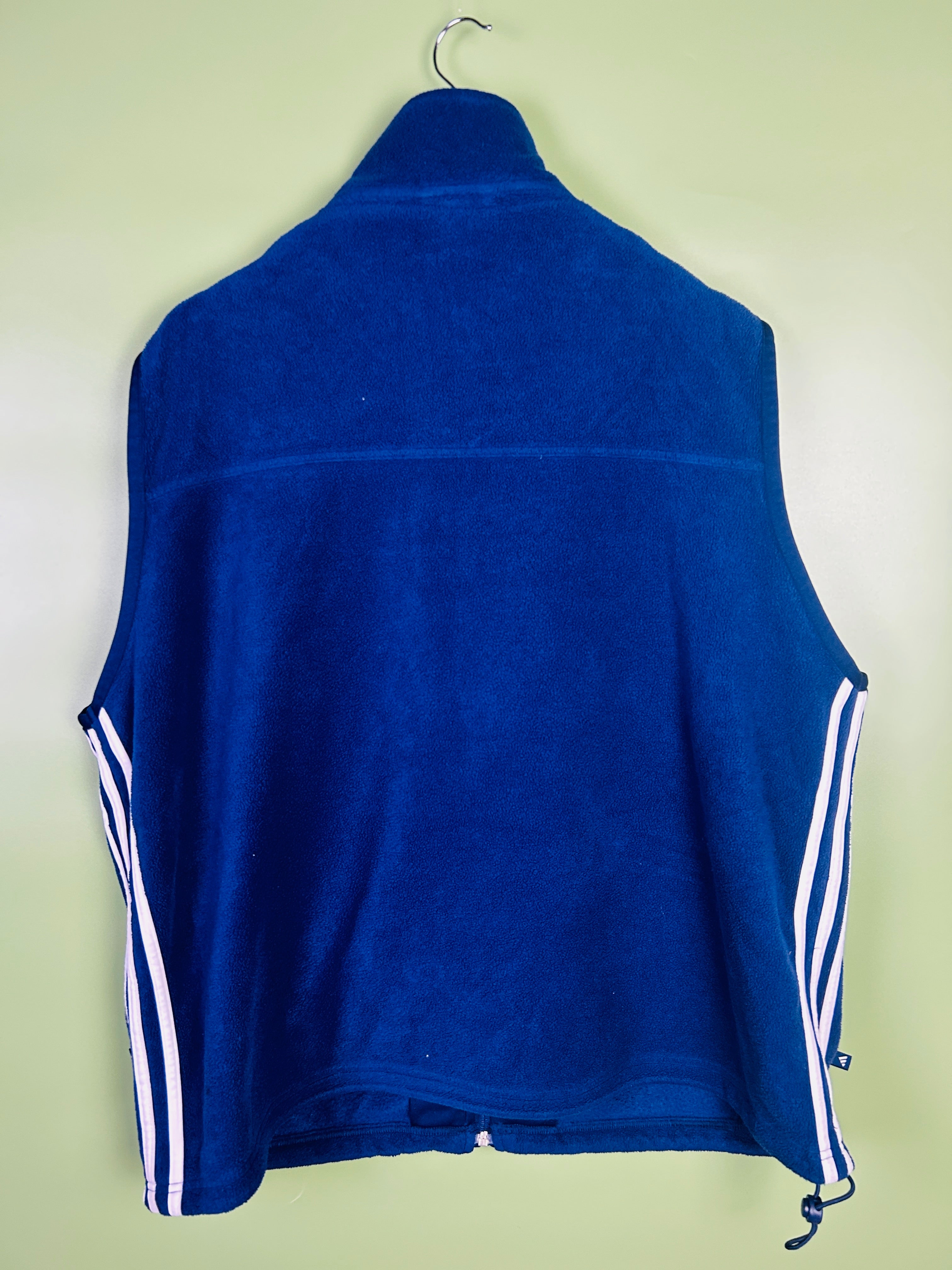 XL Adidas Fleece Weste blau