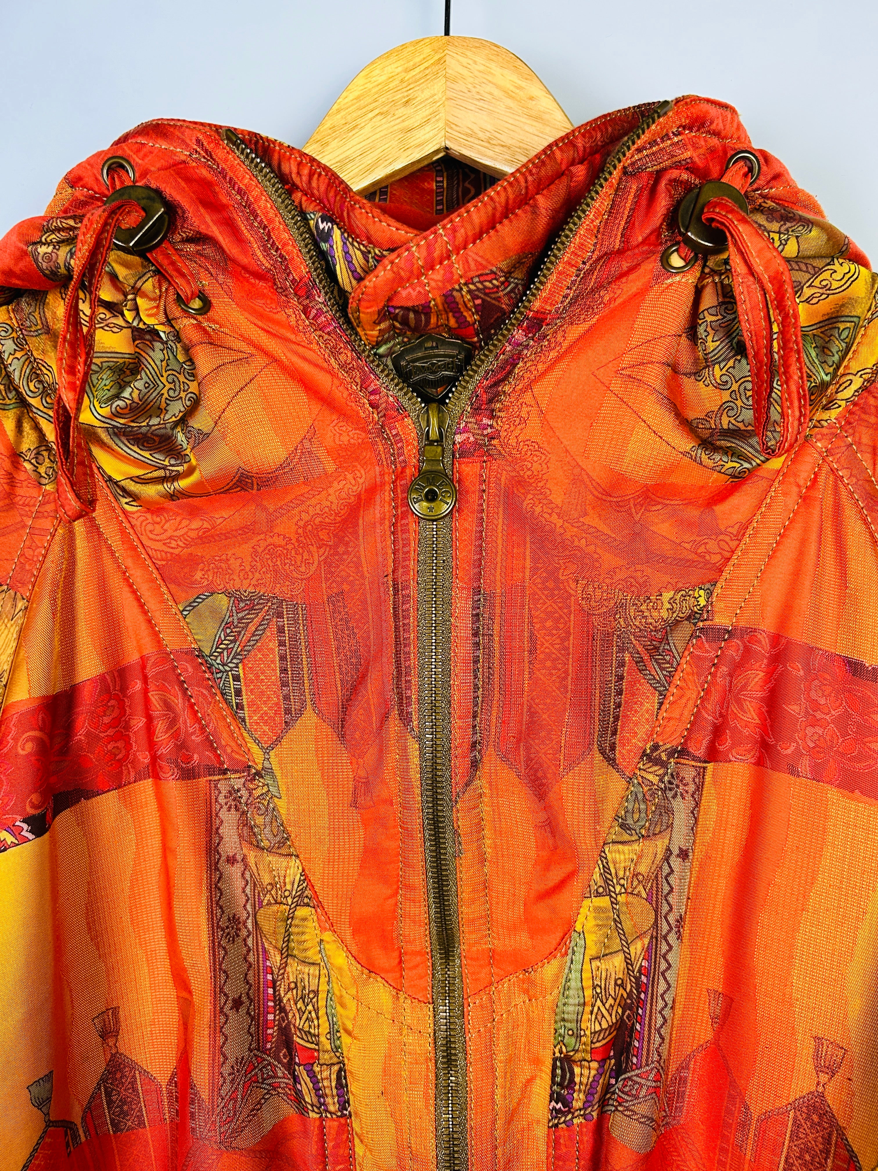 L Emmegi Bomber Jacke ausgefallene Muster