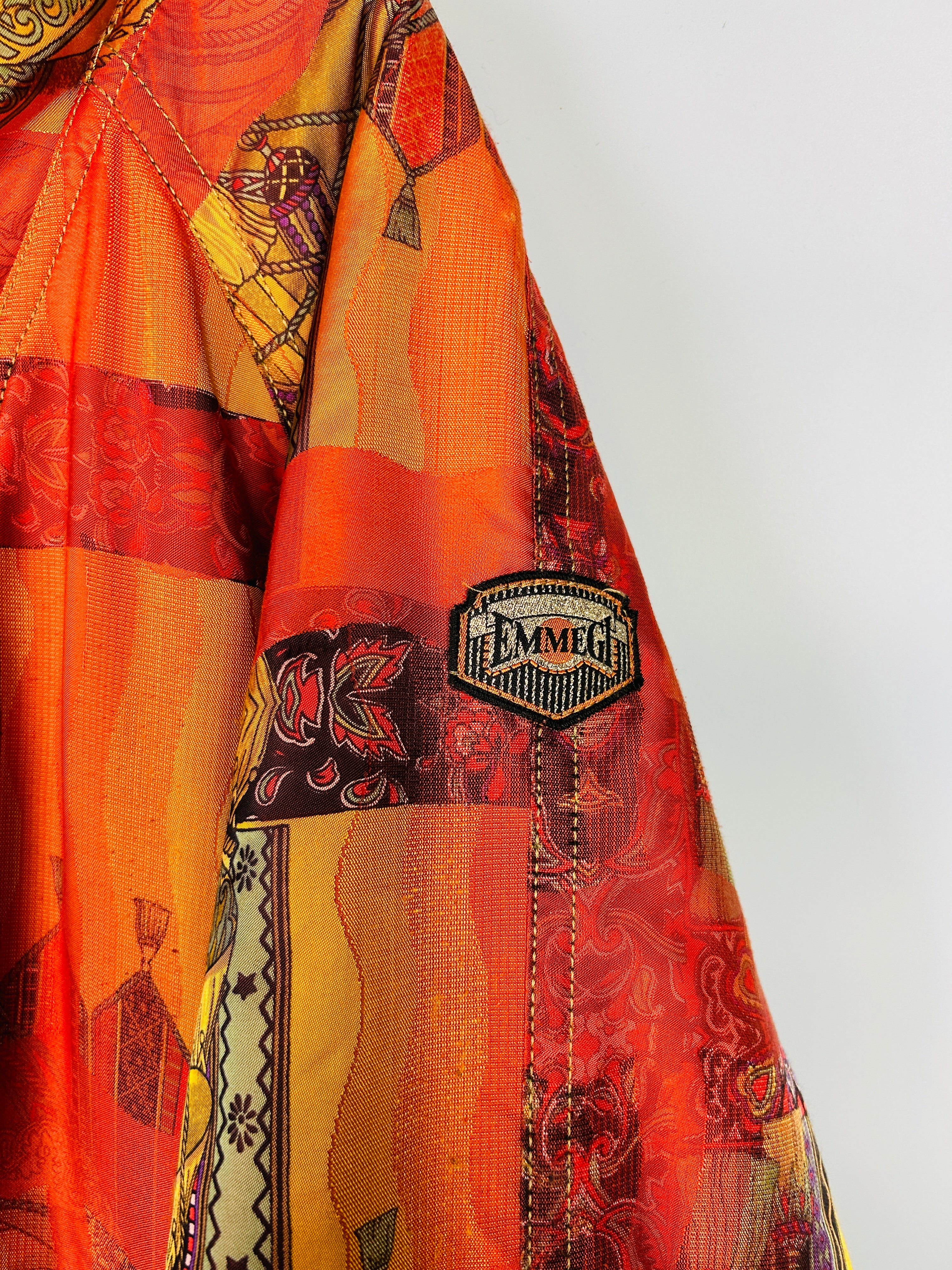 L Emmegi Bomber Jacke ausgefallene Muster