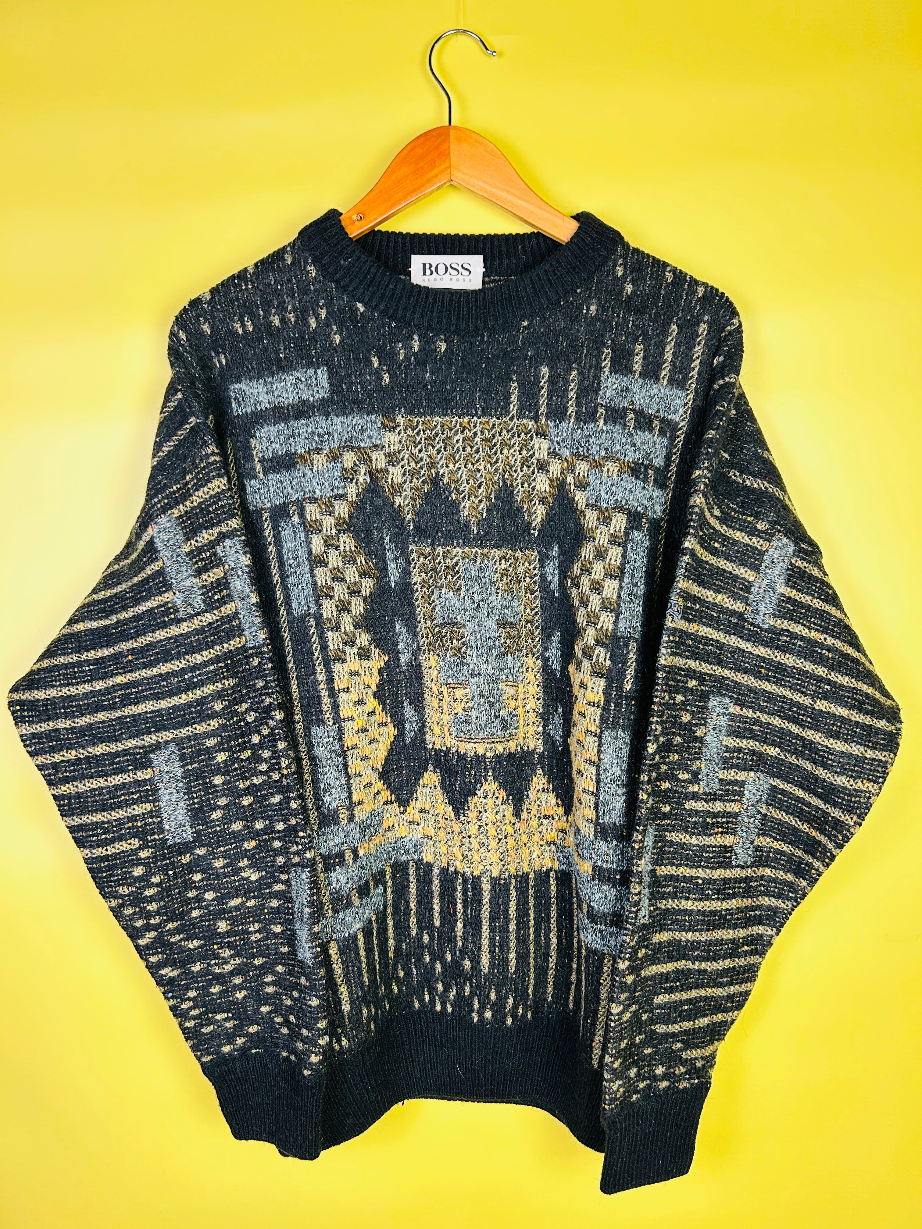M Boss Pullover geometrische Muster