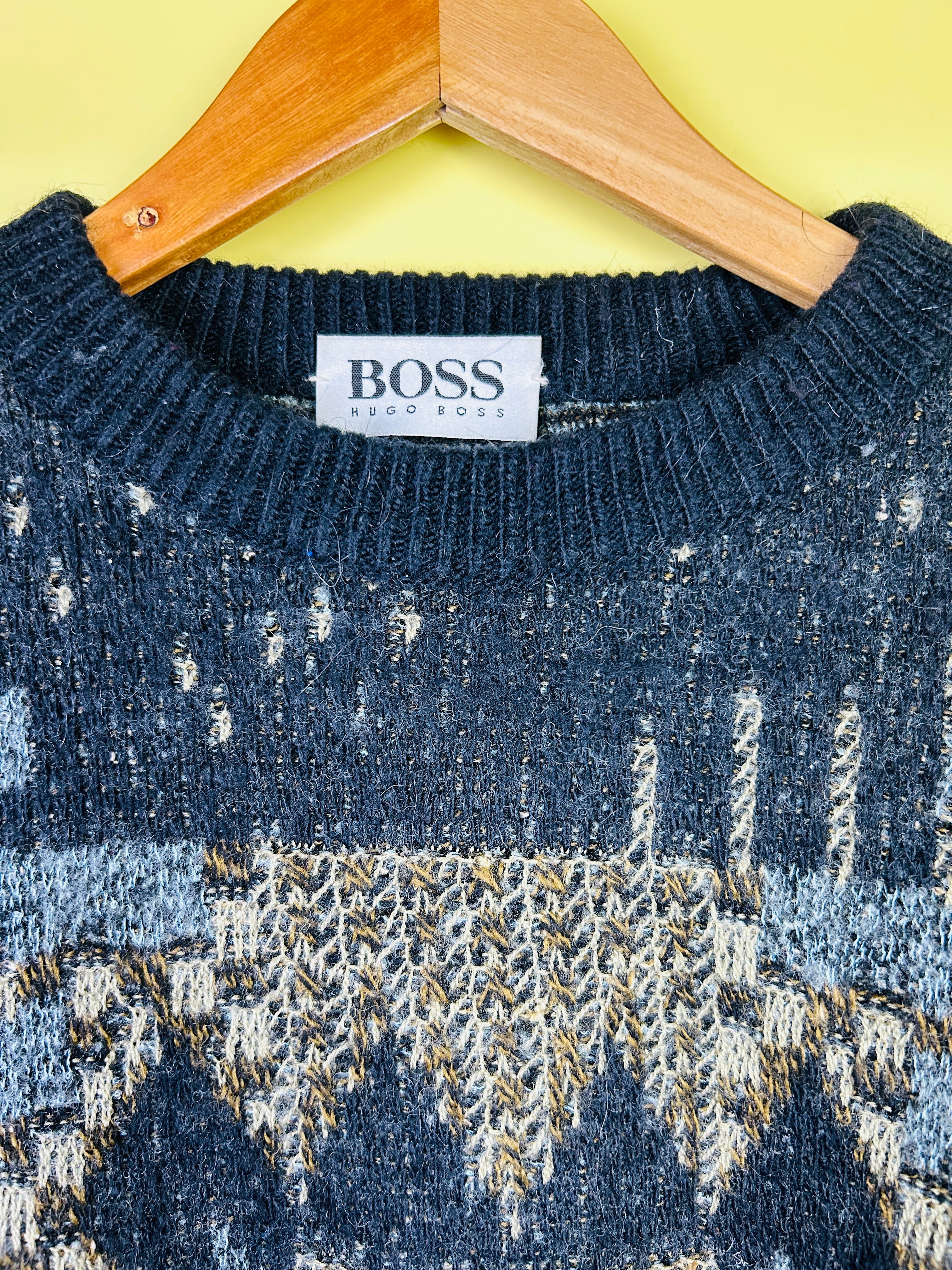 M Boss Pullover geometrische Muster