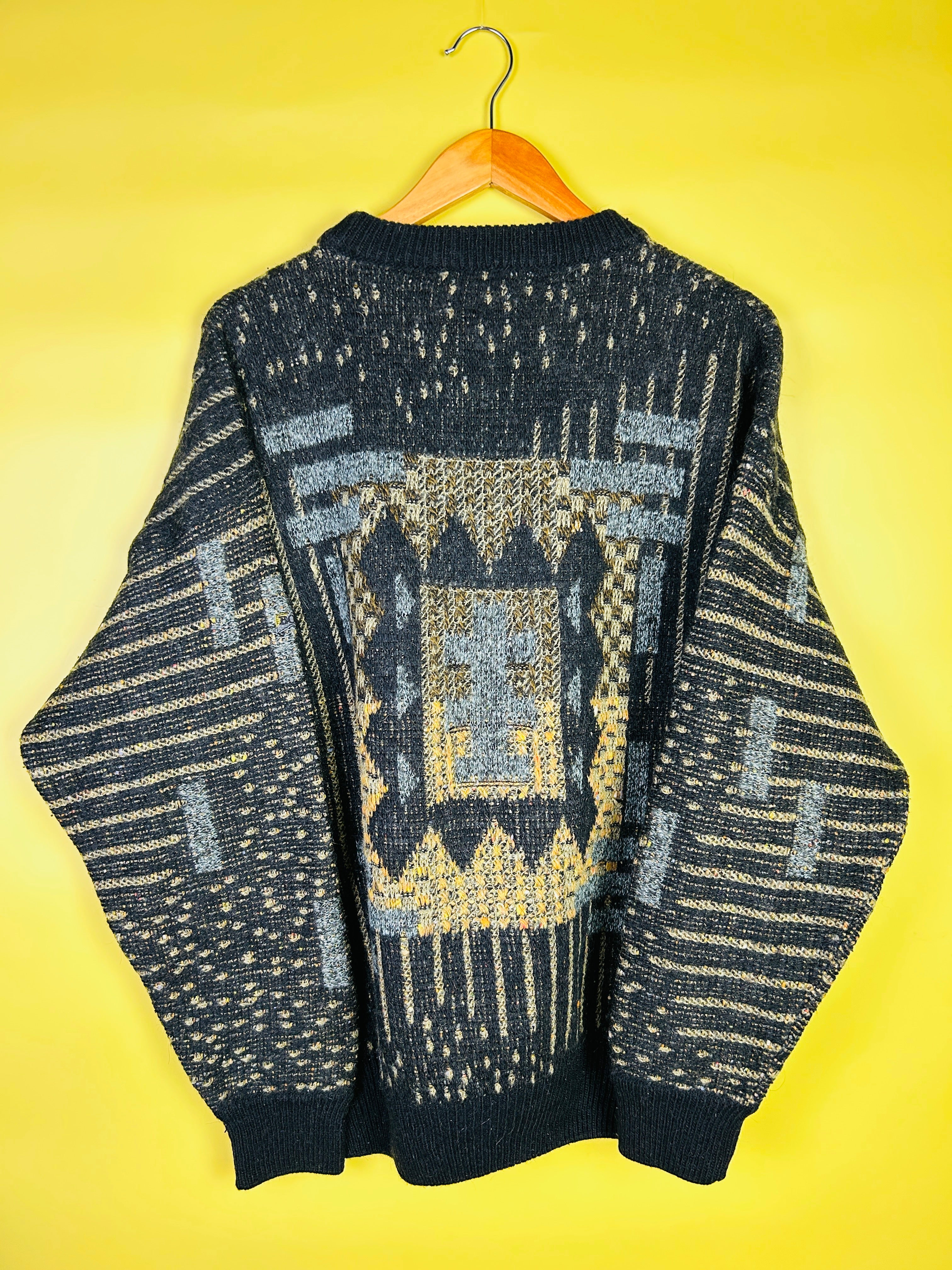 M Boss Pullover geometrische Muster
