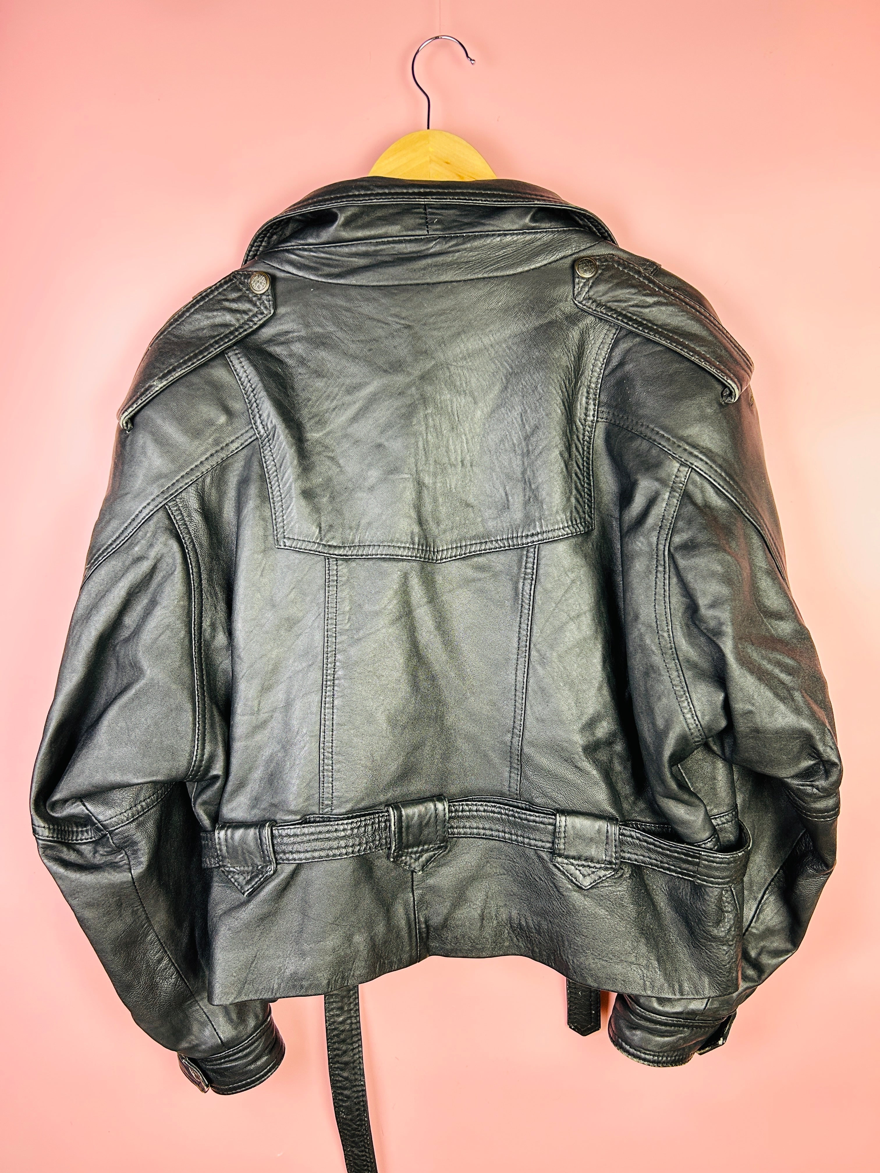 M cropped Lederjacke Damen