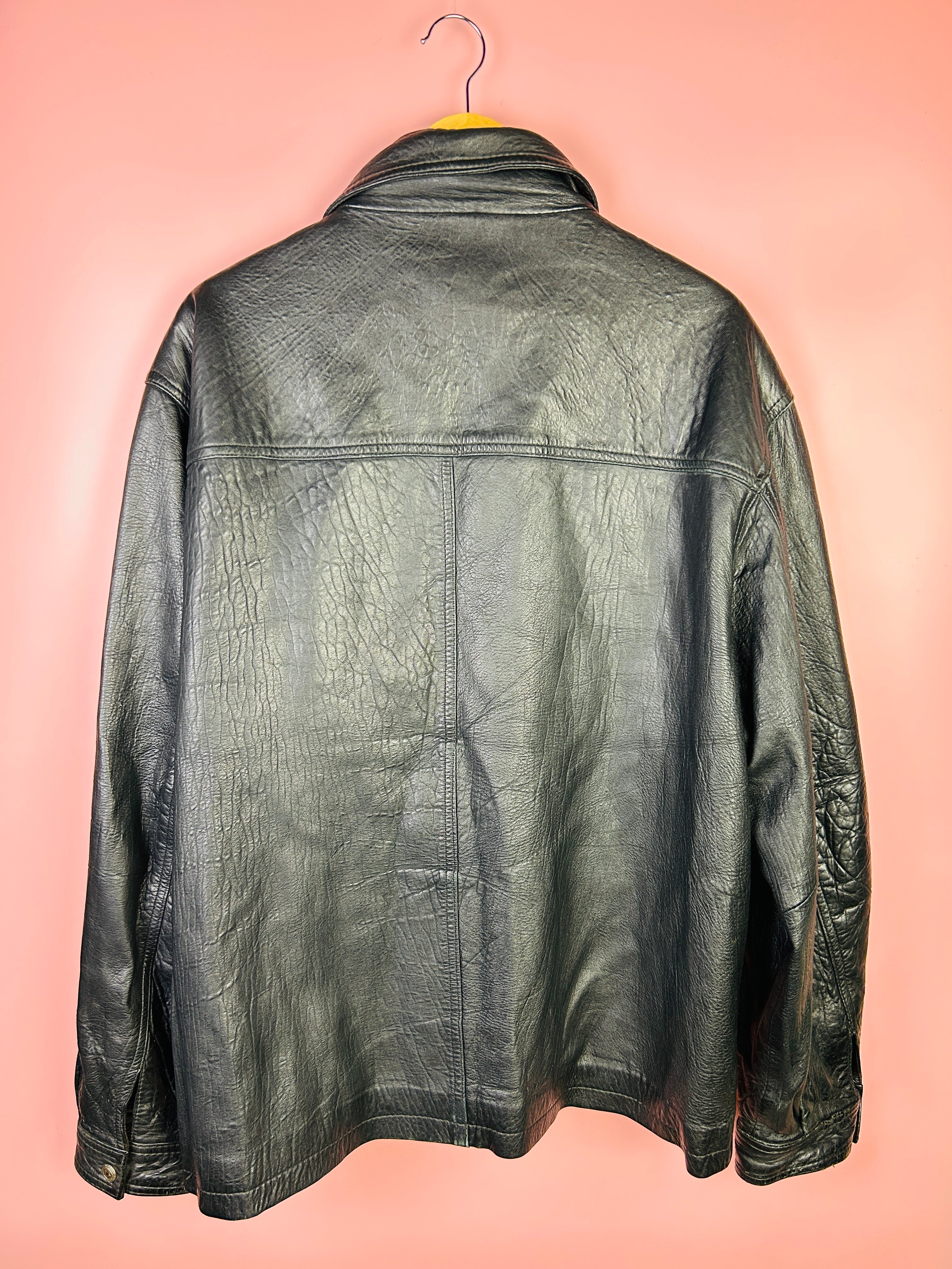 XL Lederjacke schwarz