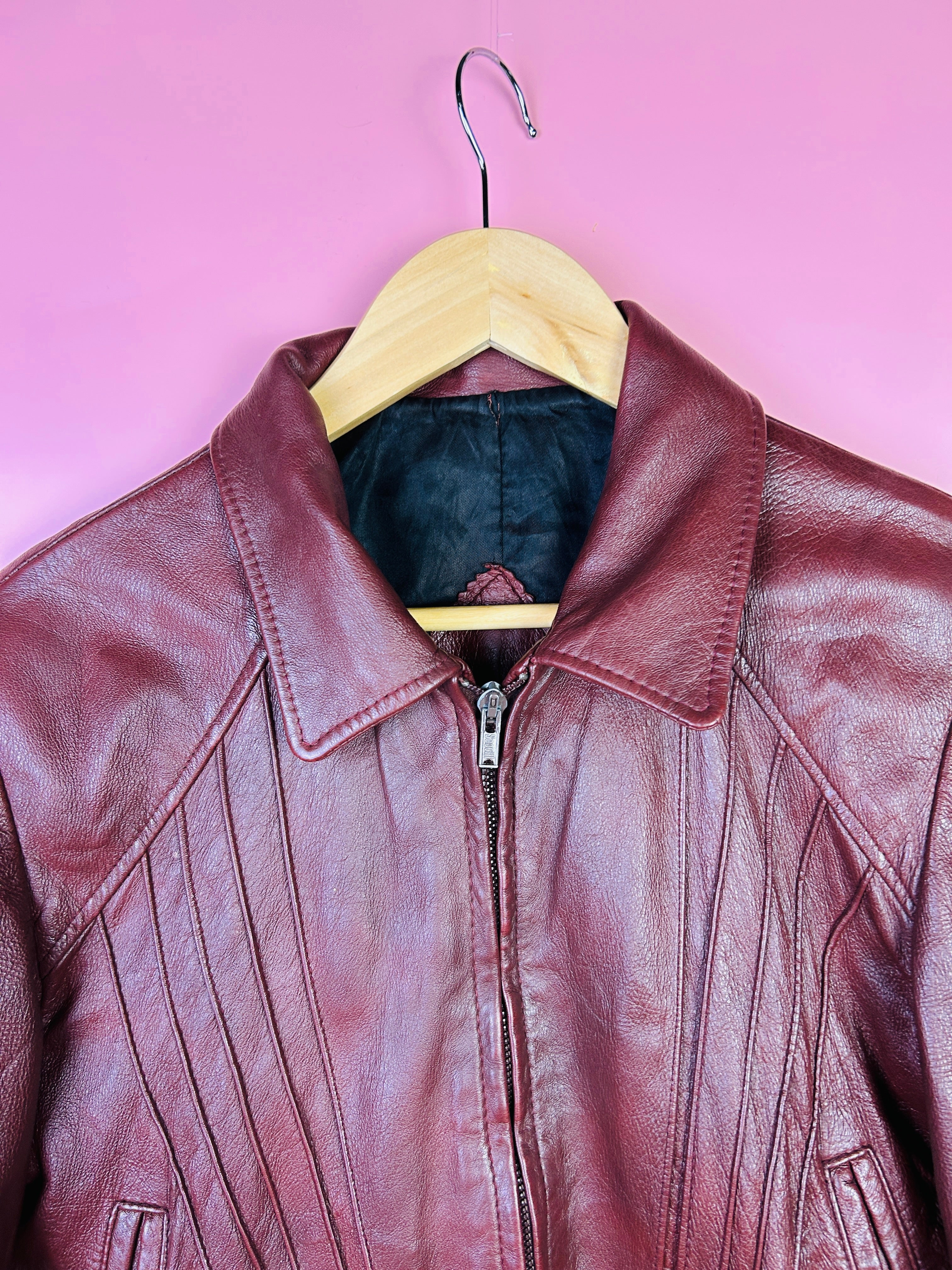 S Cropped Lederjacke Damen