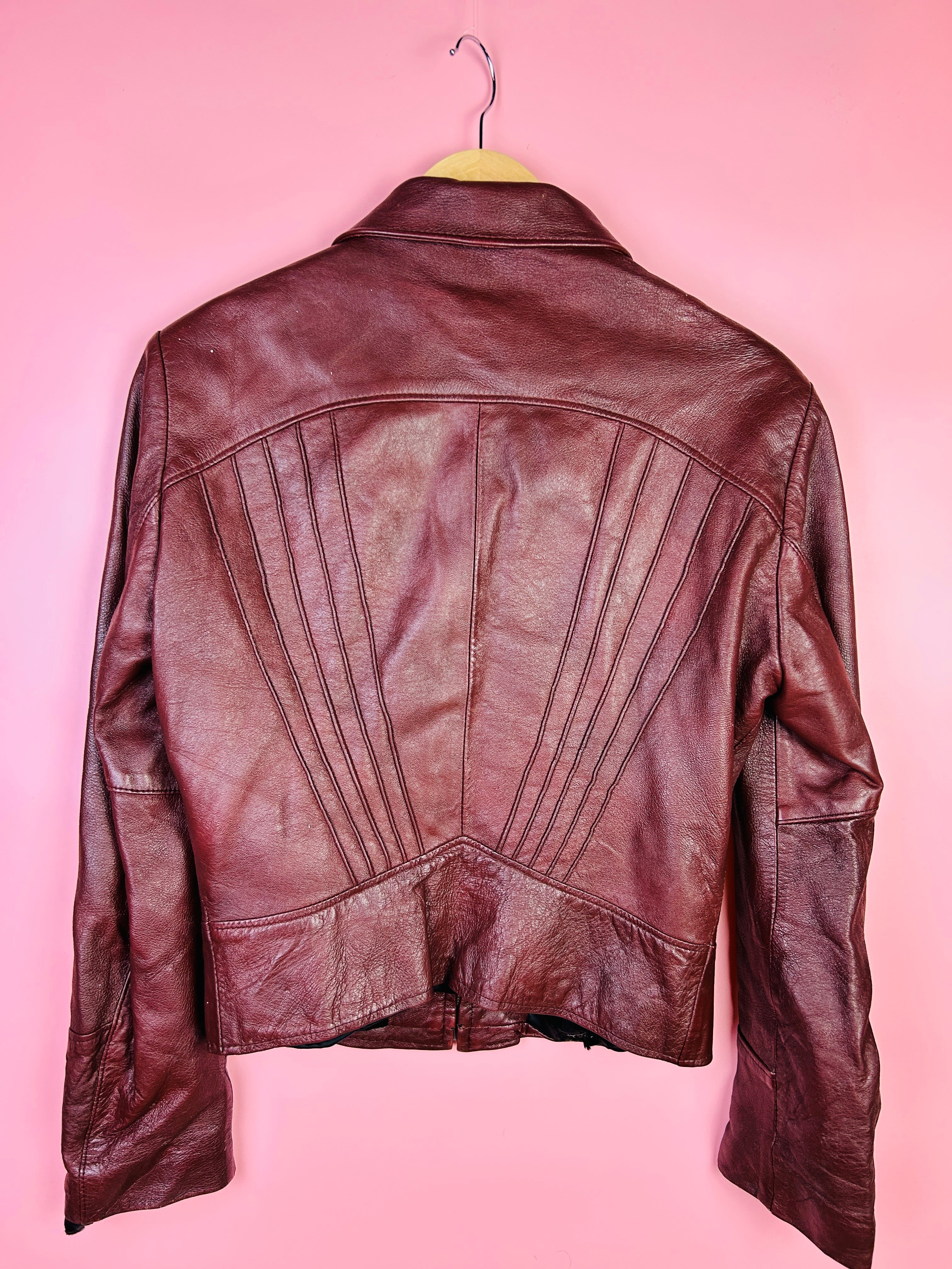 S Cropped Lederjacke Damen