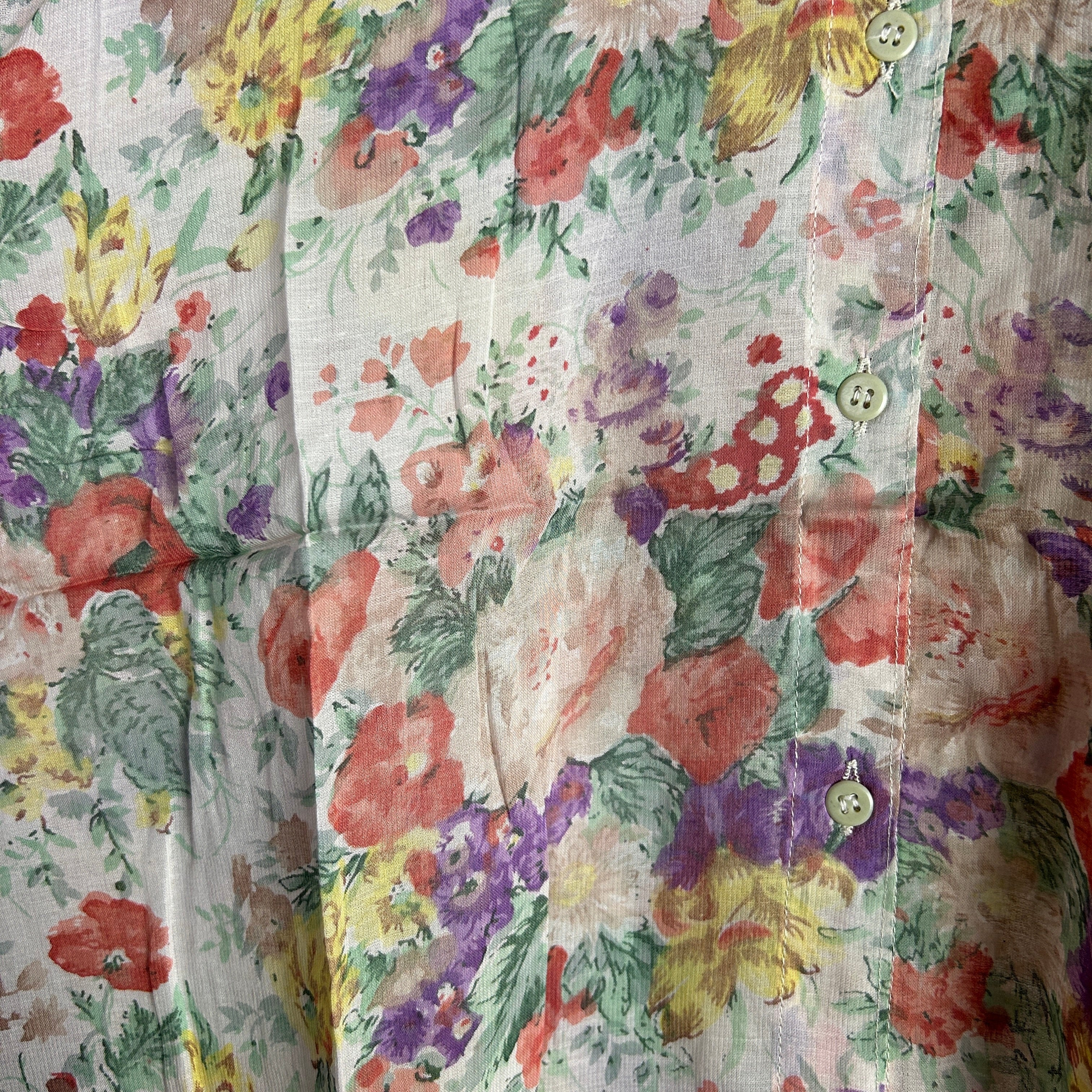 M Hemd Blumen beige