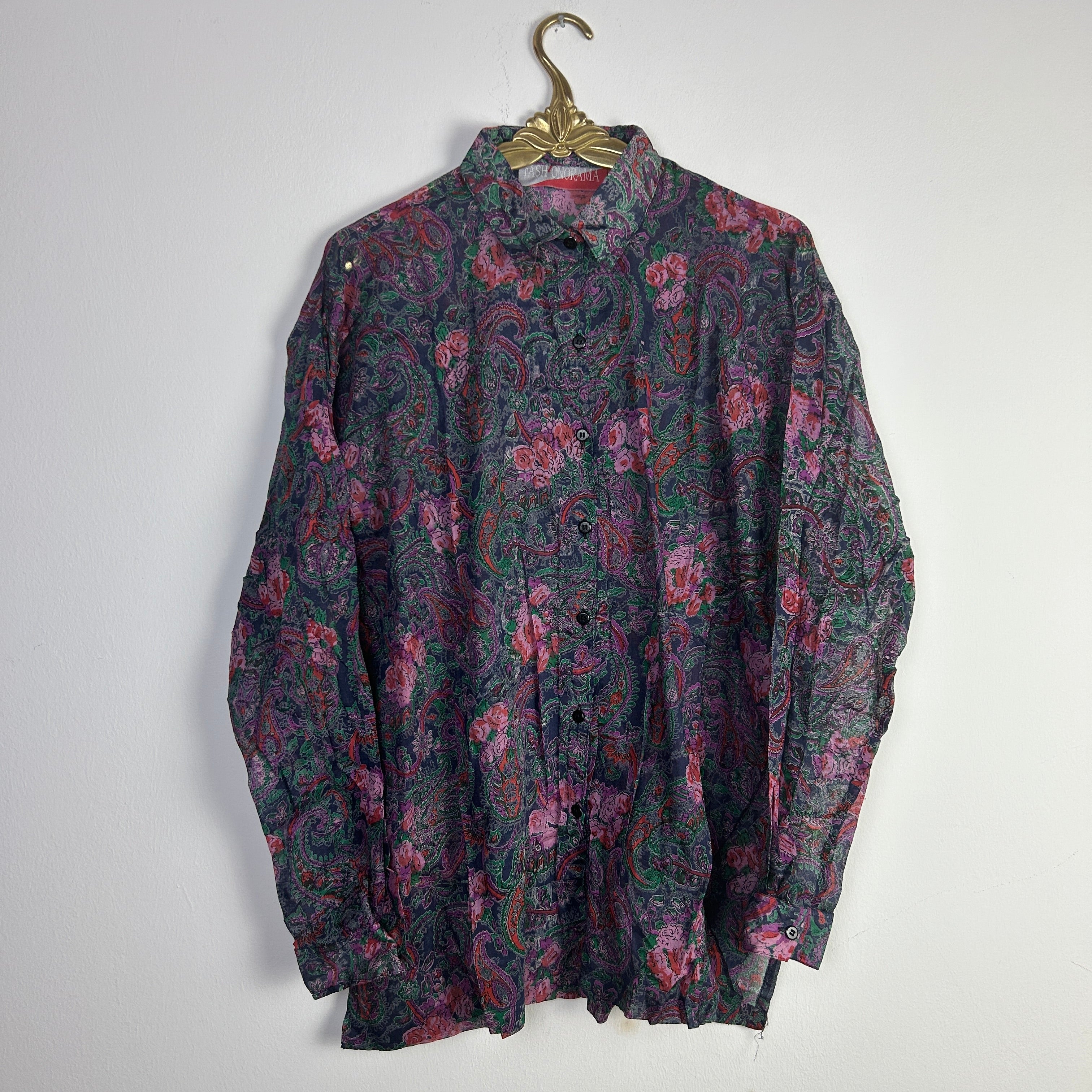 M Hemd indische Muster Blumen