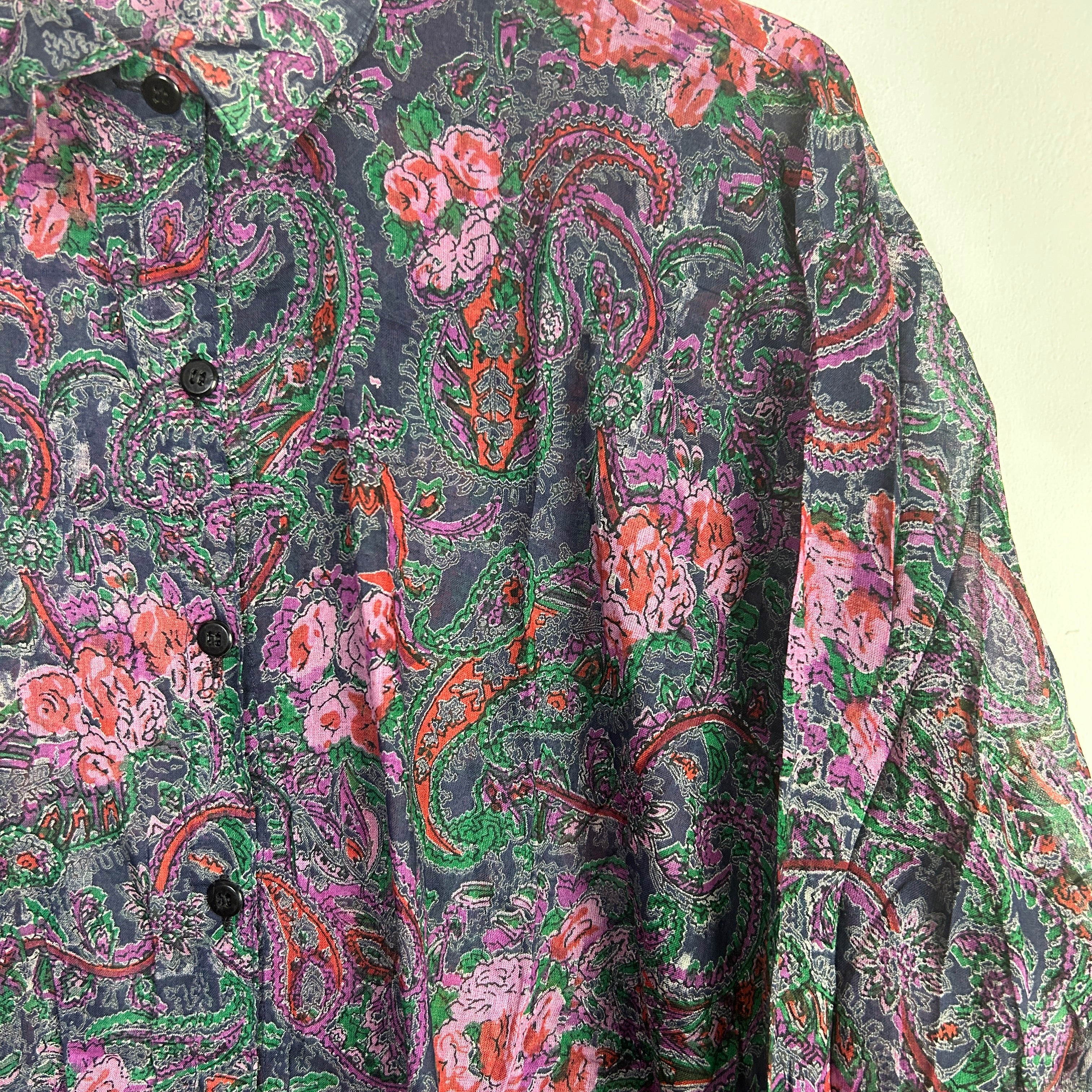 M Hemd indische Muster Blumen