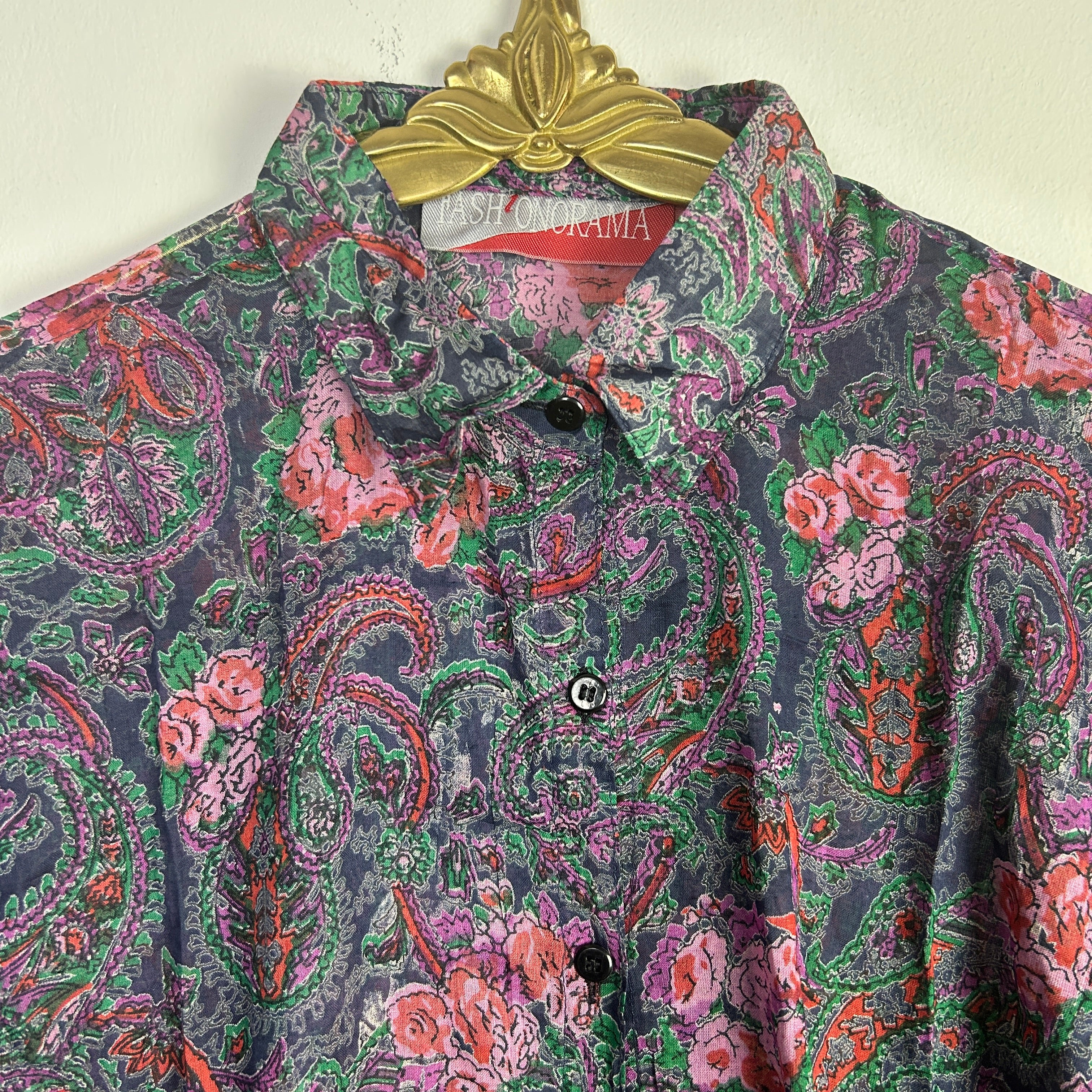 M Hemd indische Muster Blumen