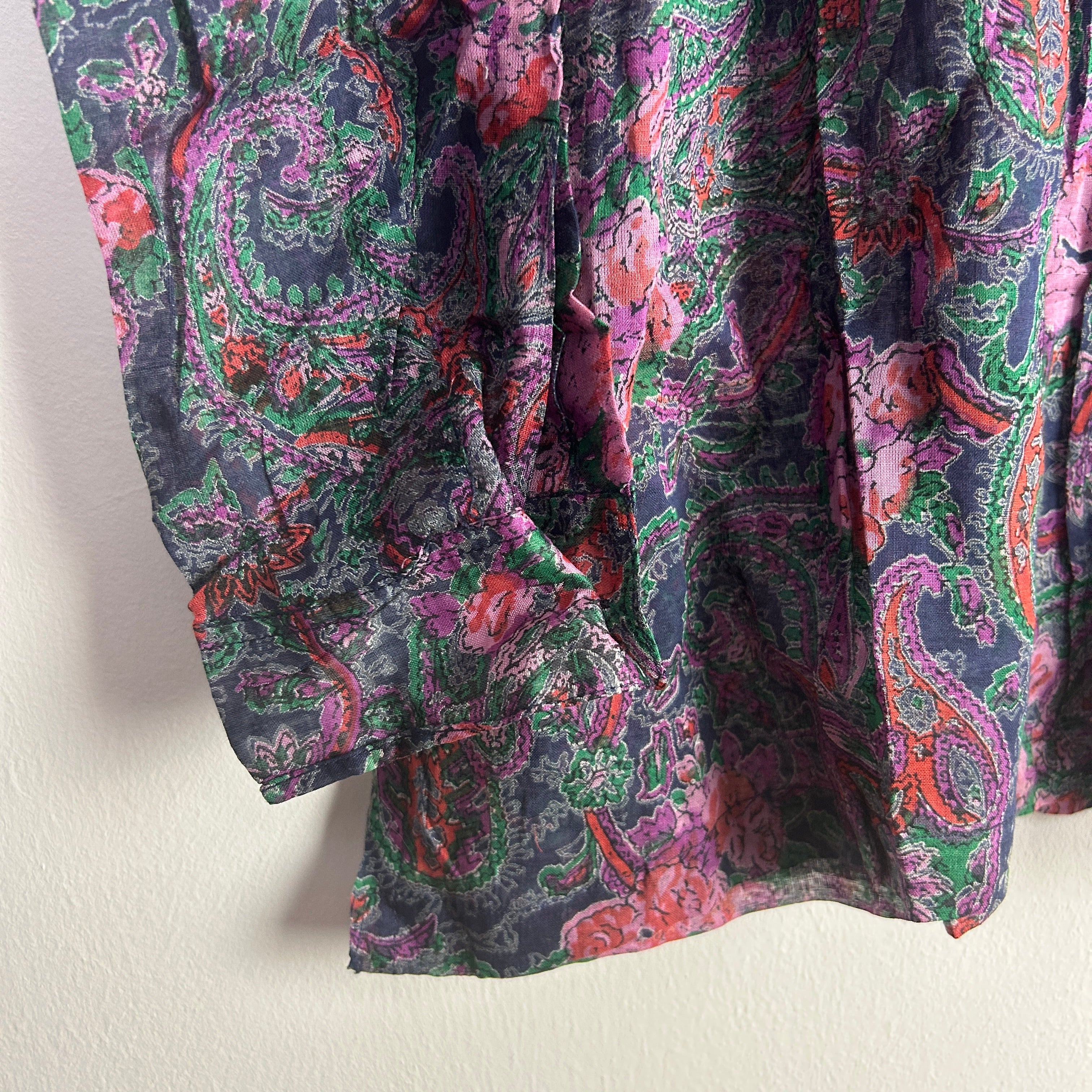 M Hemd indische Muster Blumen