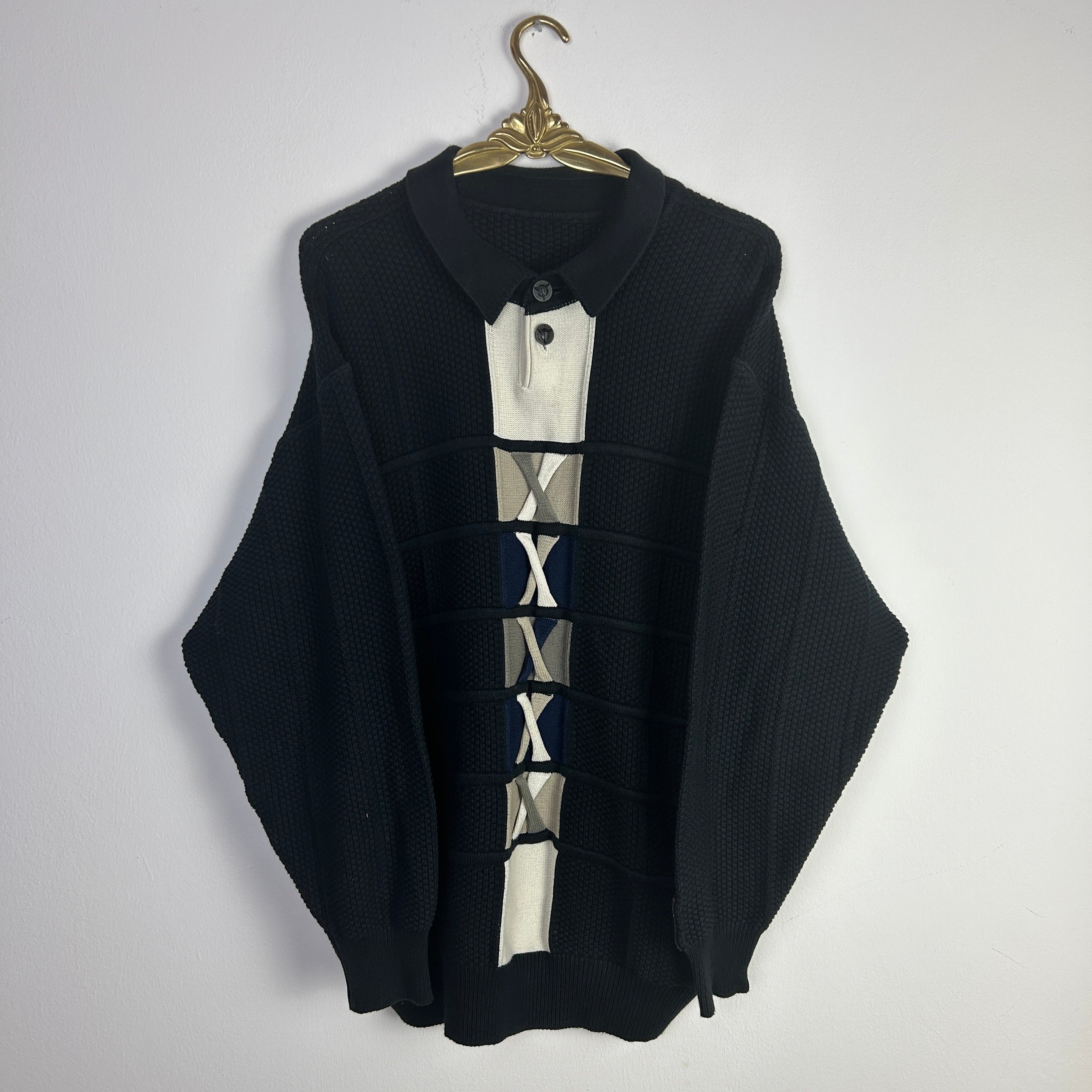 L Carlo Colucci Pullover Schwarz, grau