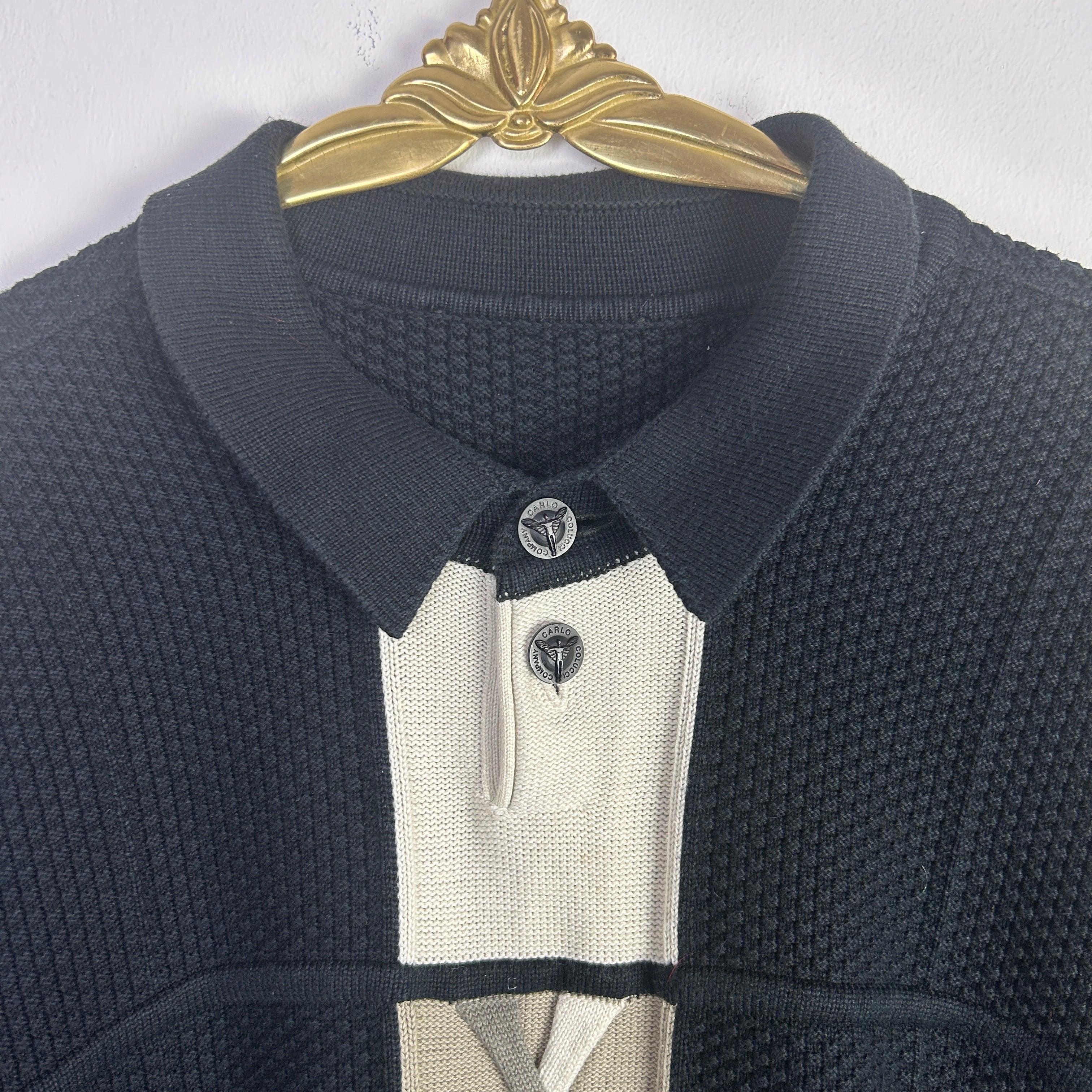 L Carlo Colucci Pullover Schwarz, grau