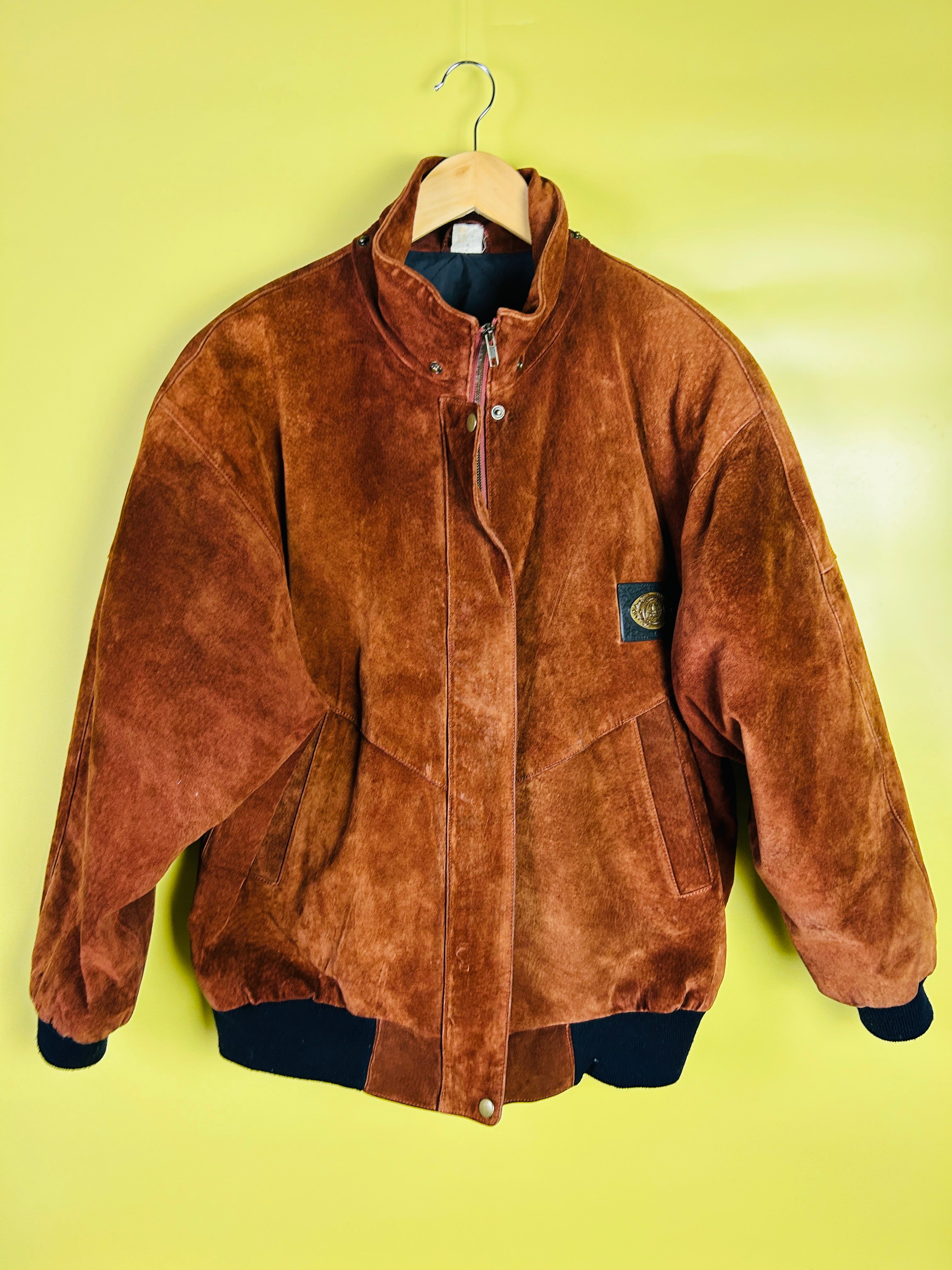M Wildleder Bomberjacke