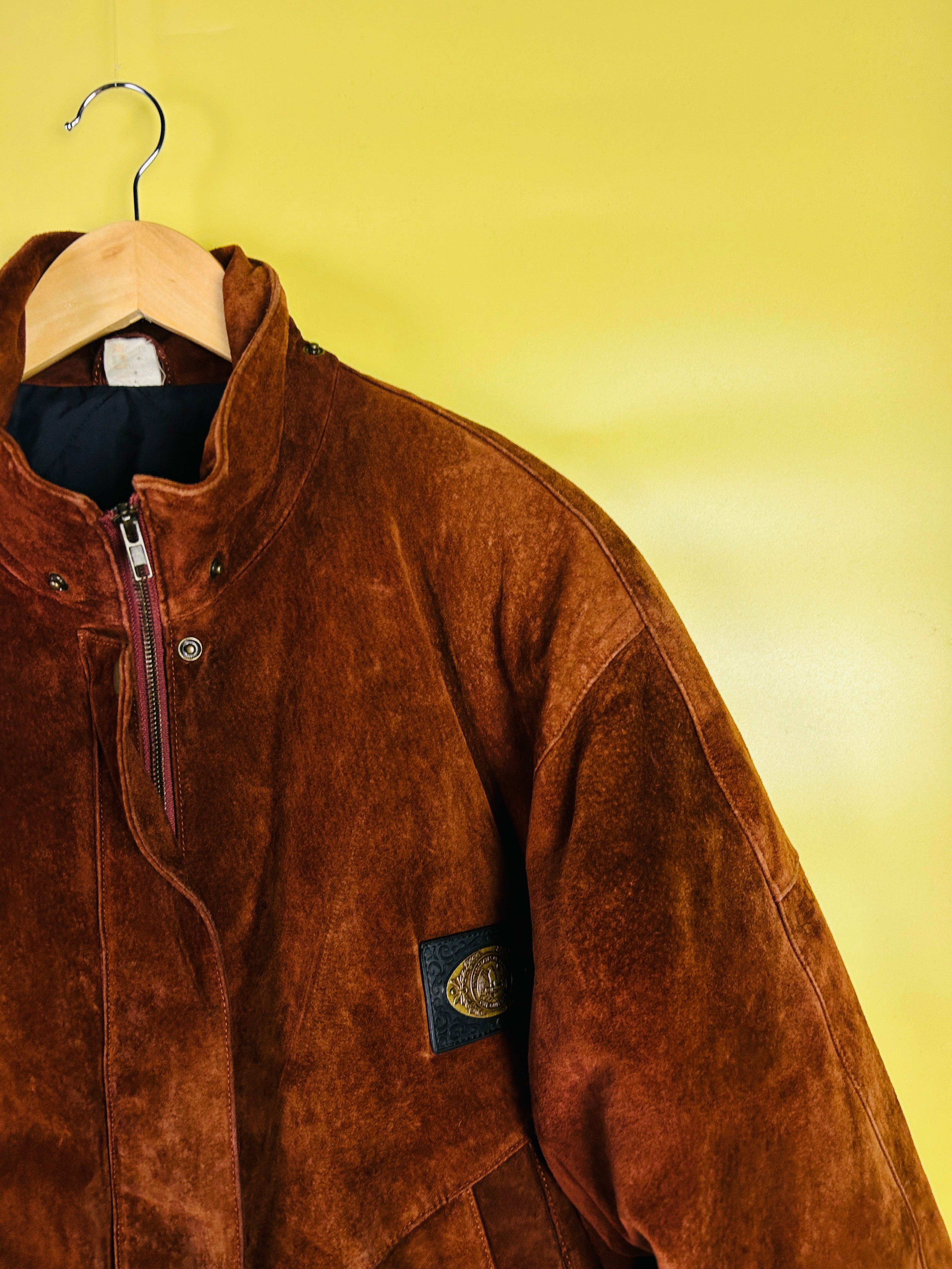 M Wildleder Bomberjacke
