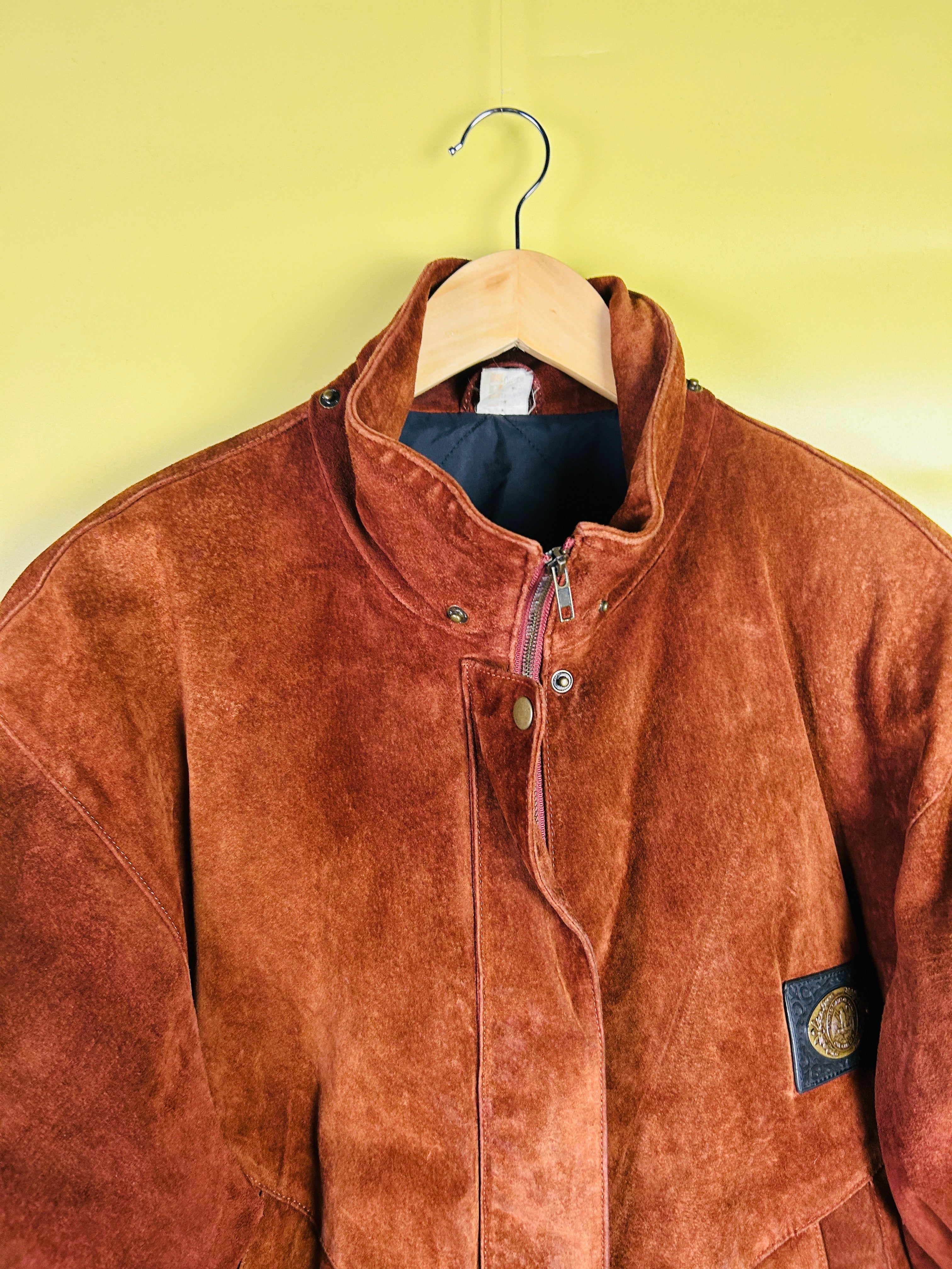 M Wildleder Bomberjacke