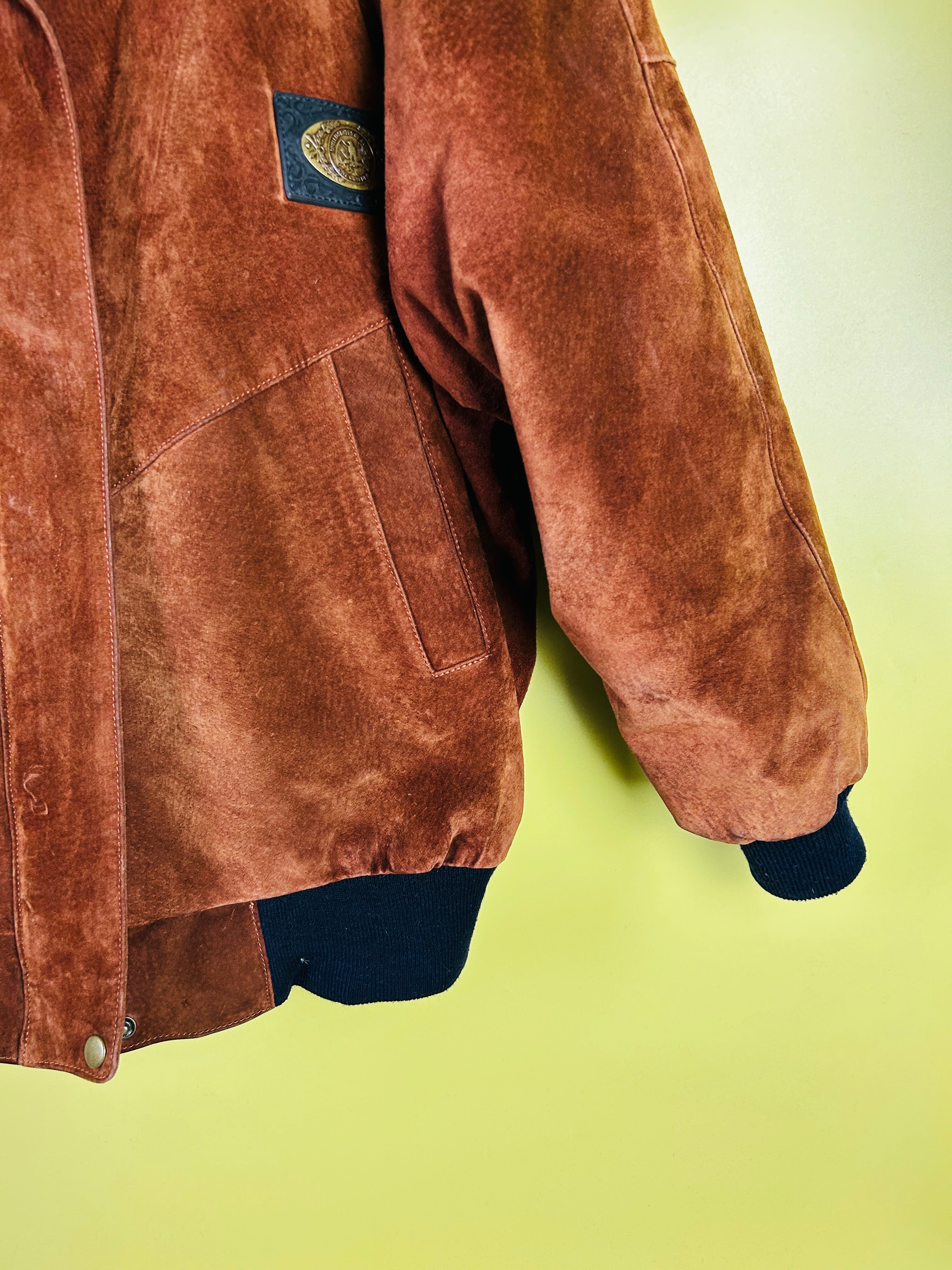 M Wildleder Bomberjacke