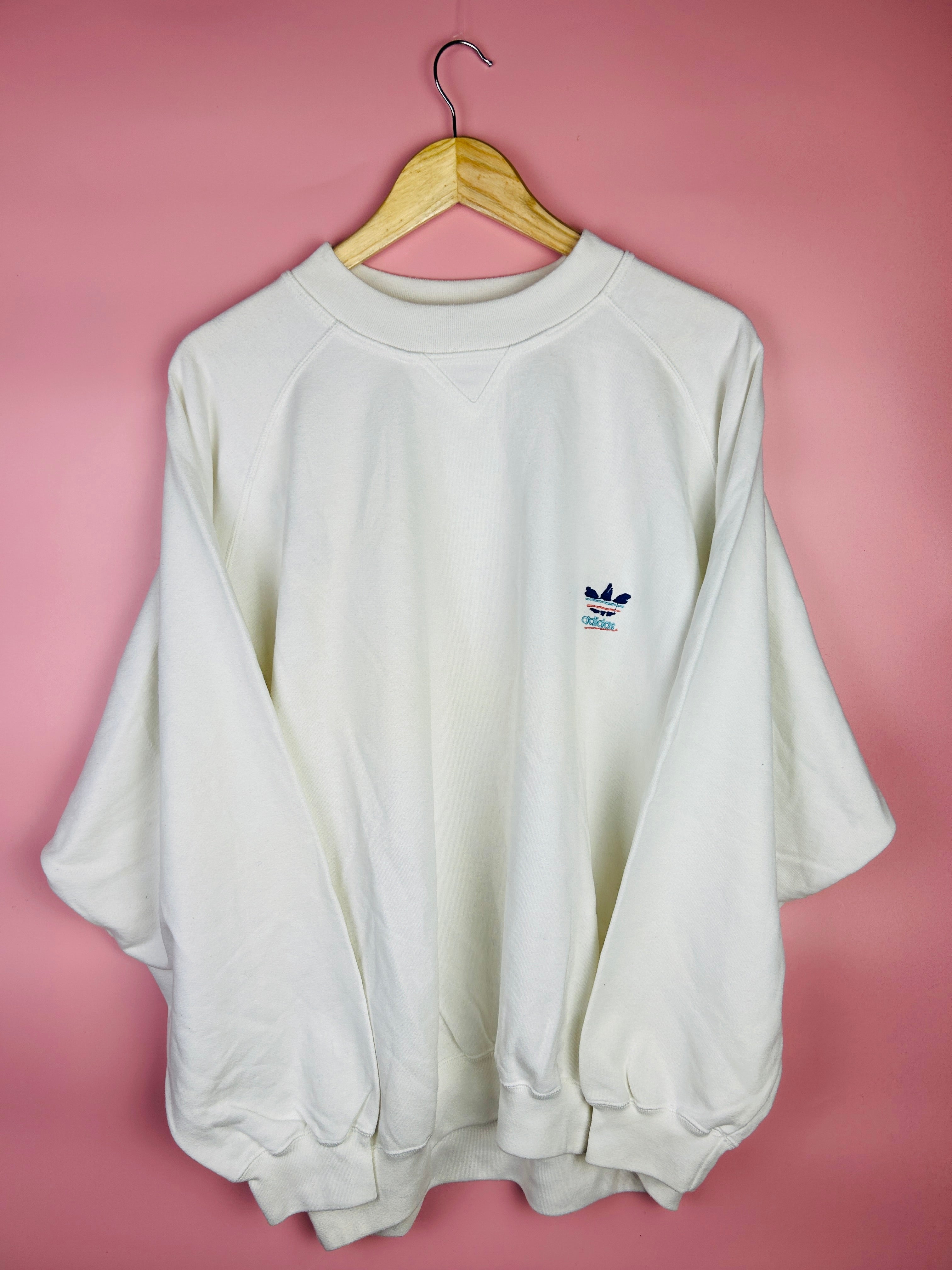 XL Vintage Adidas Sweater weiß