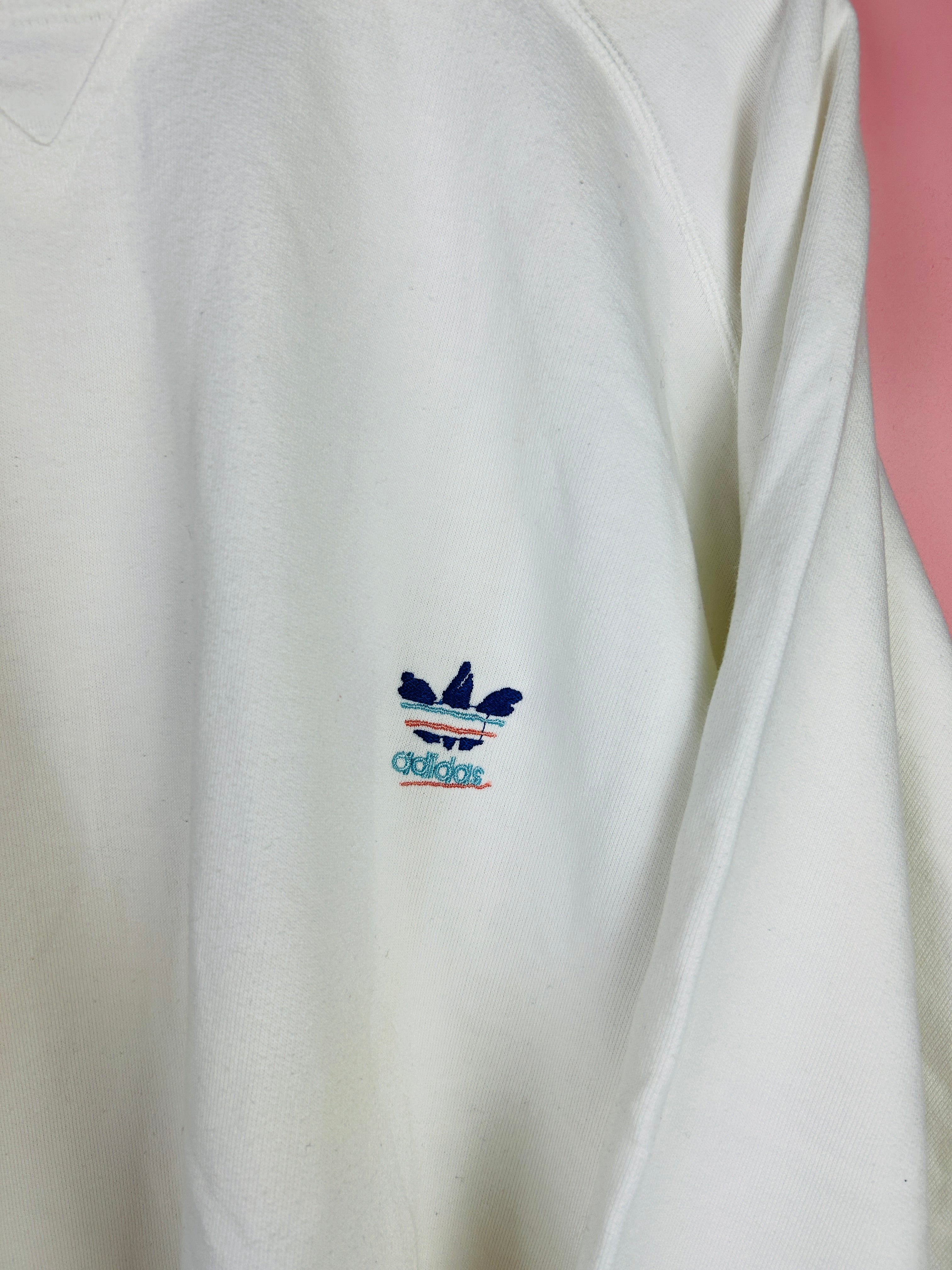 XL Vintage Adidas Sweater weiß