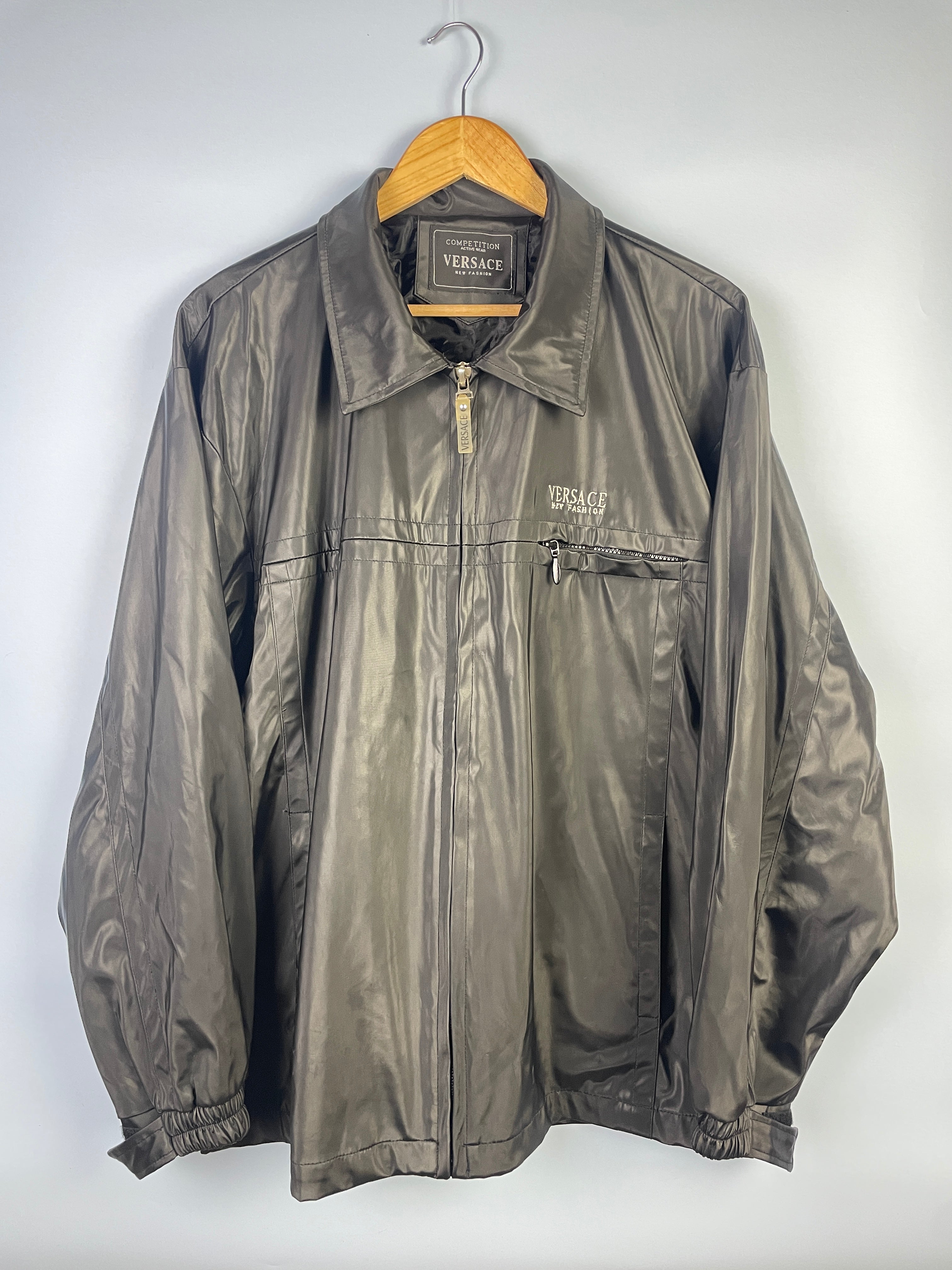 L Vintage Versace Black OOTD Jacke schwarz