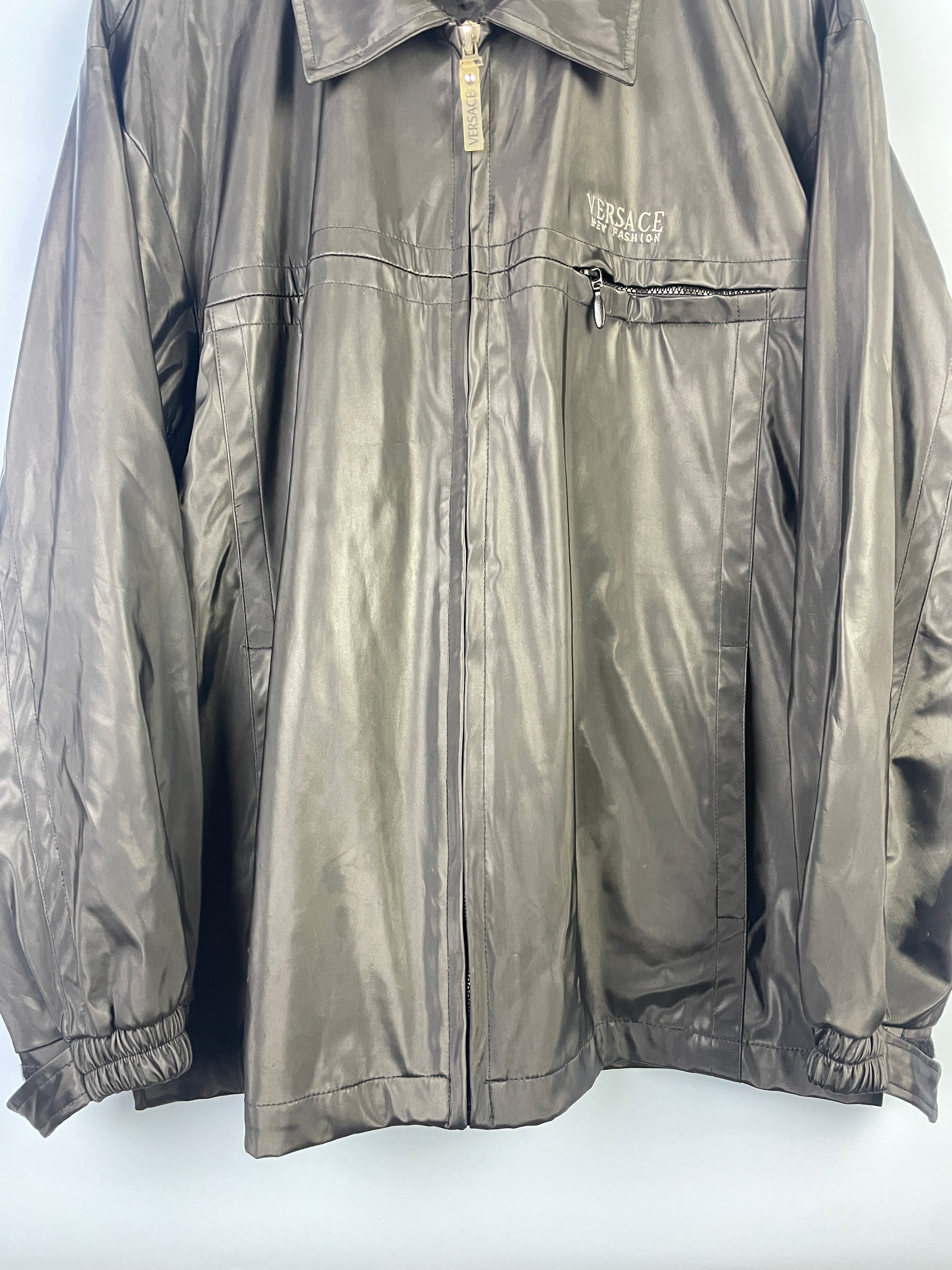 L Vintage Versace Black OOTD Jacke schwarz