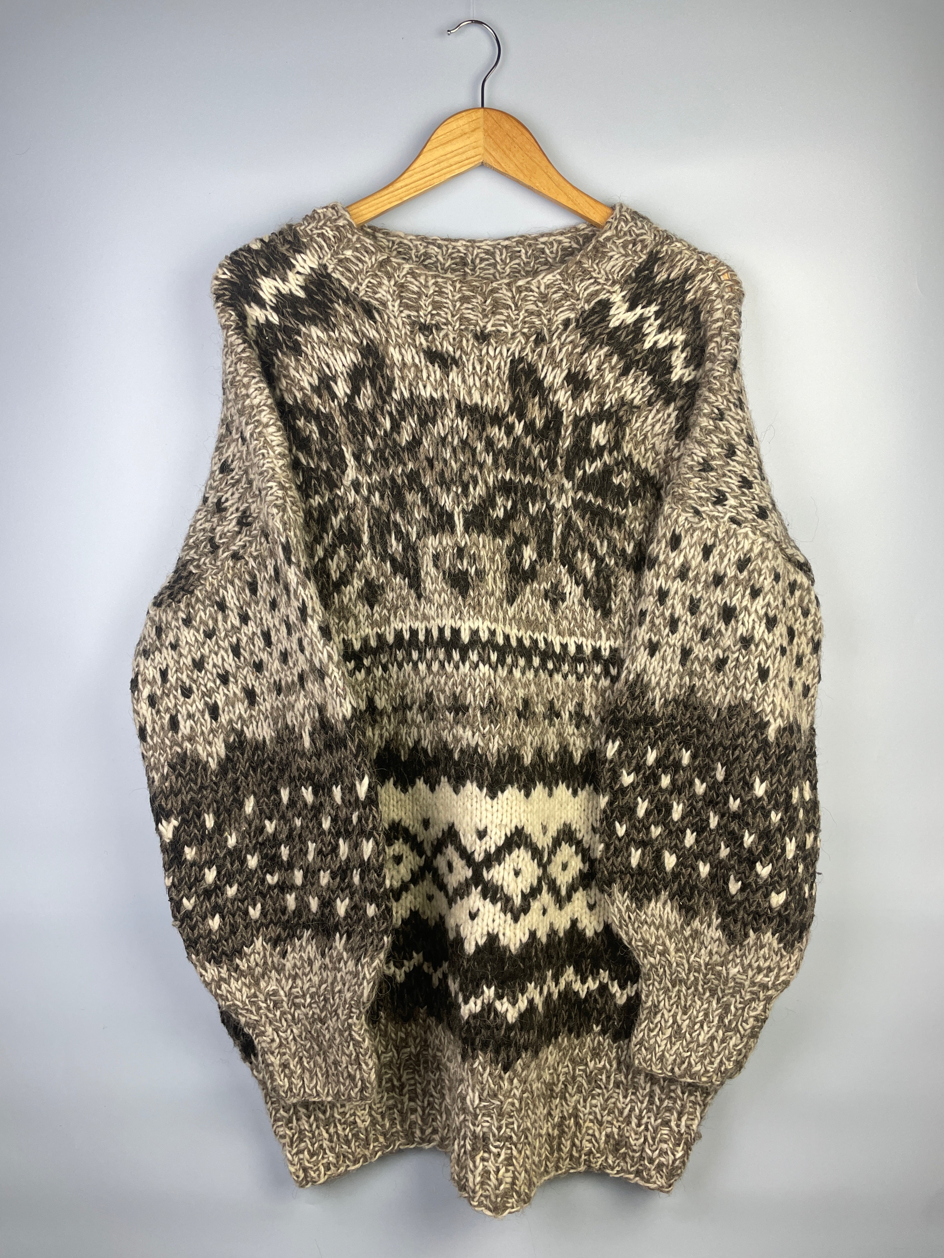 XL Vintage Skandinavischer Schurwolle Pullover
