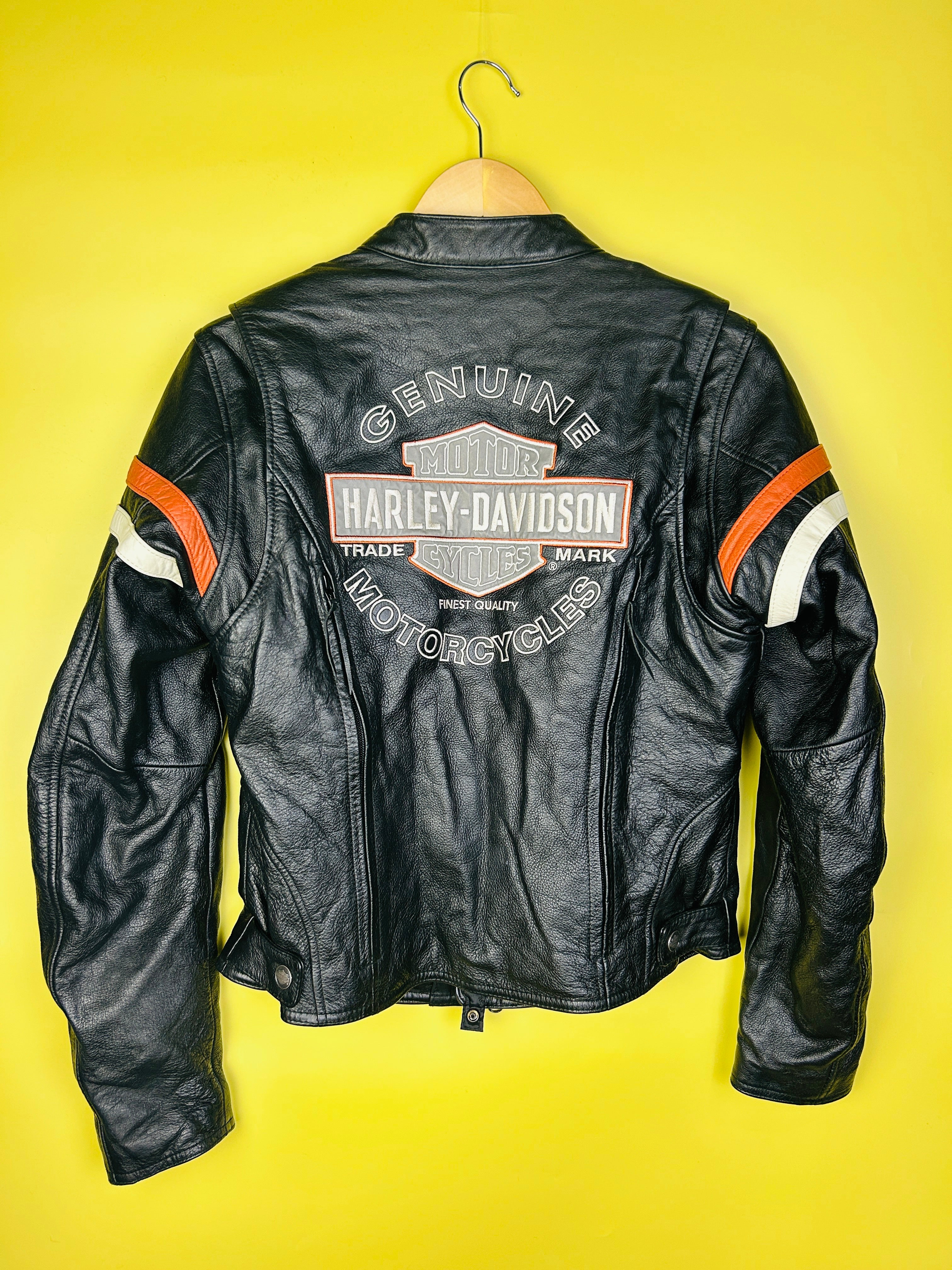 S Vintage Harley Davidson Lederjacke