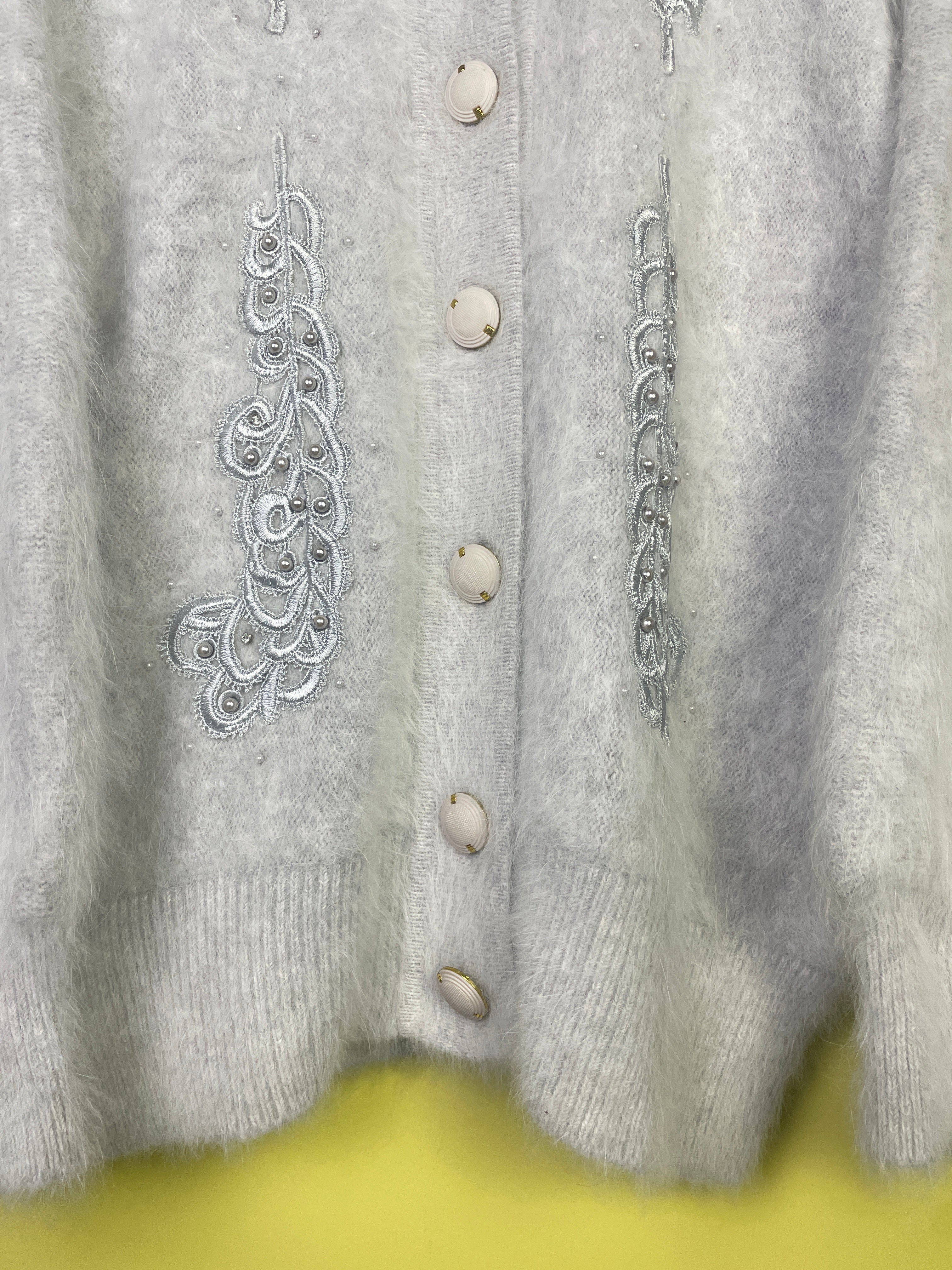 M-L Girls Vintage Cardigan 80s Style