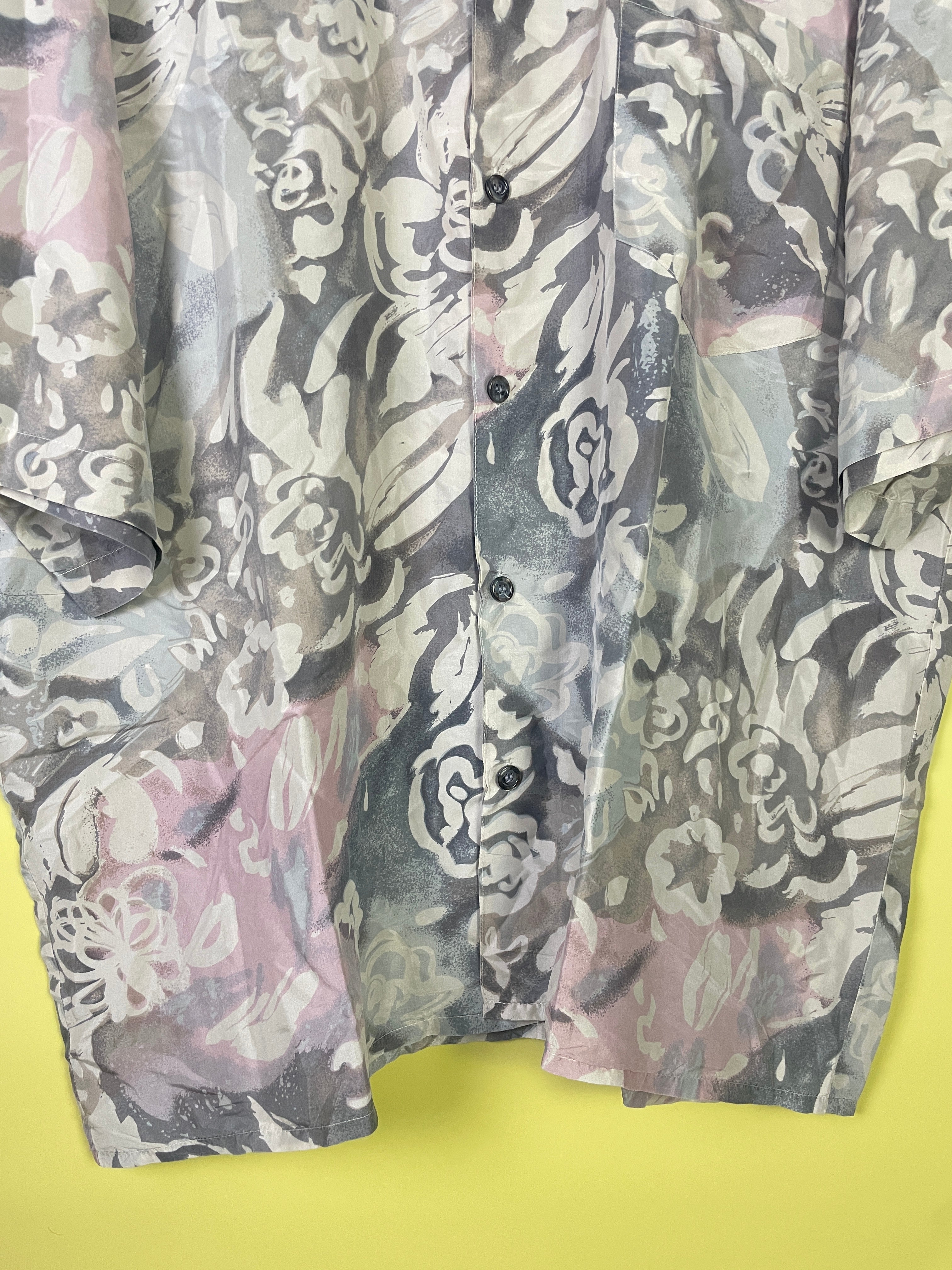 XL-L Vintage Seidenhemd 100% Silk