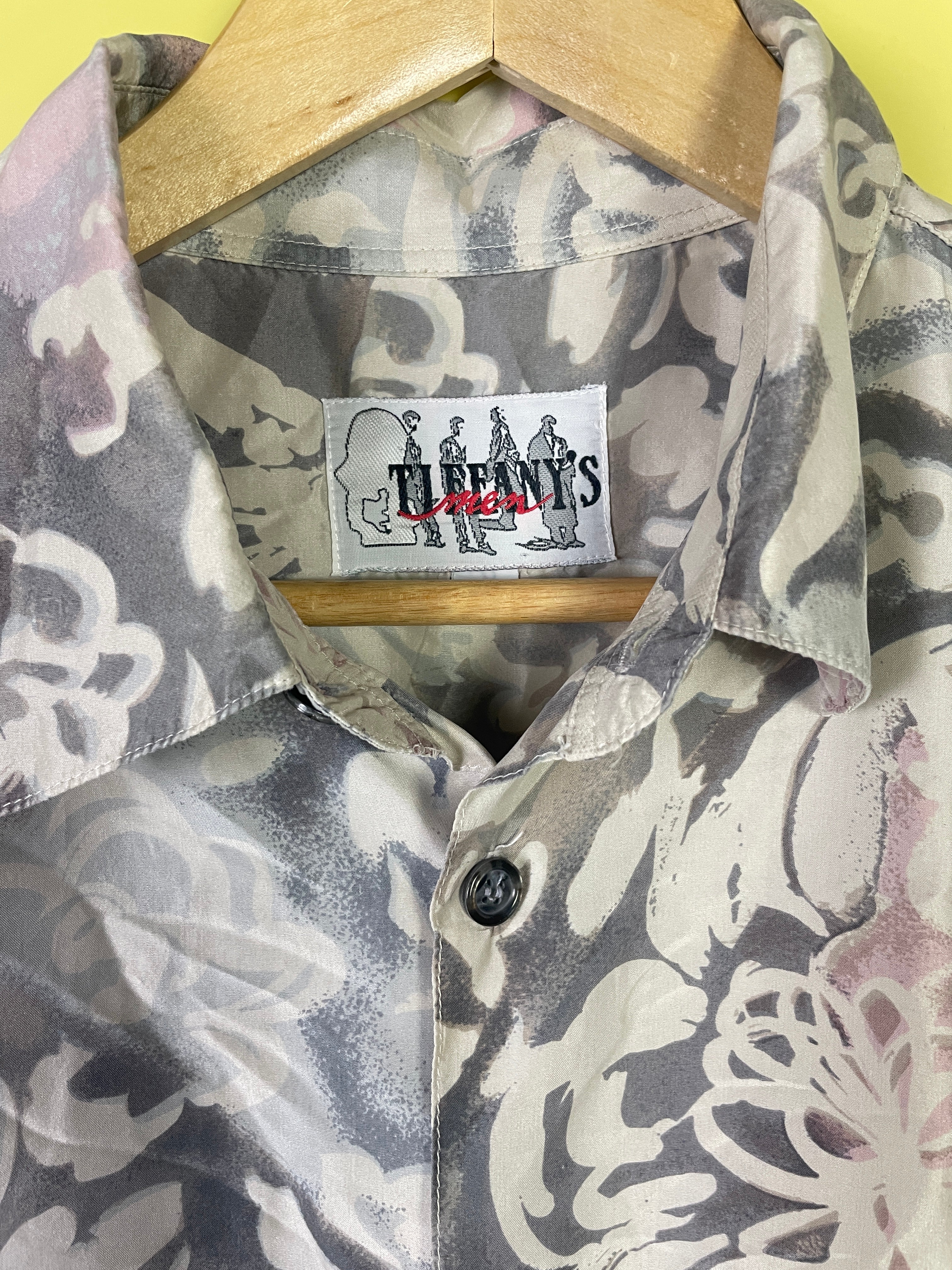 XL-L Vintage Seidenhemd 100% Silk