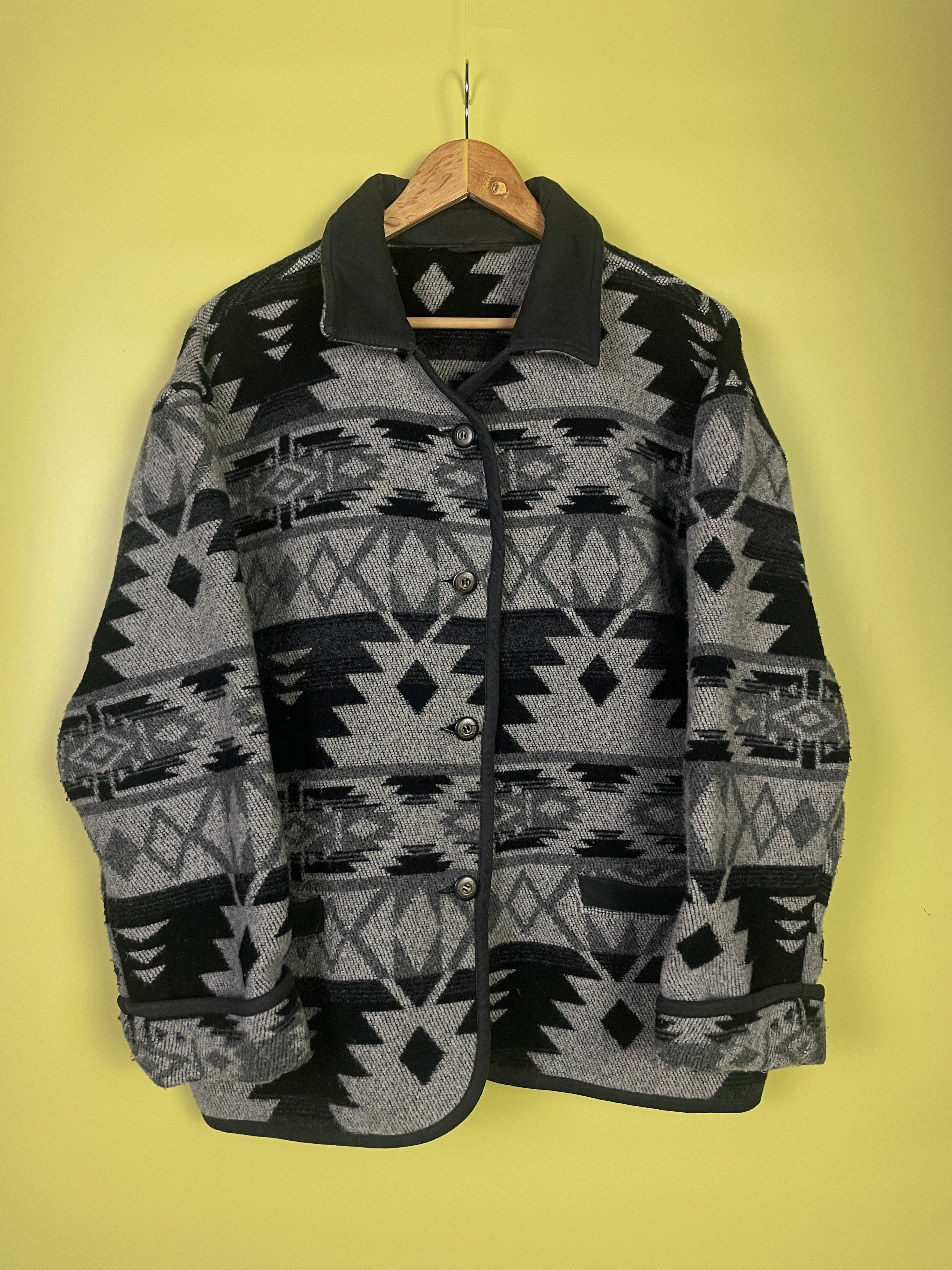 M-L kurzer Wollmantel Navajo