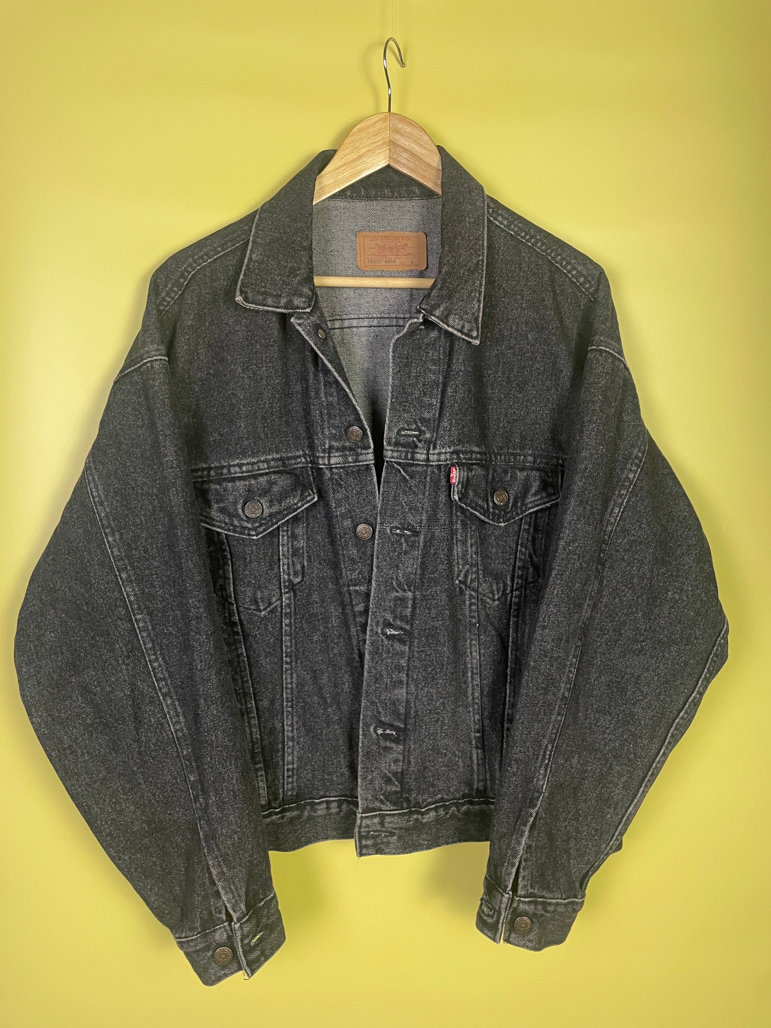 L Levi’s Jeans Jacke dunkelgrau