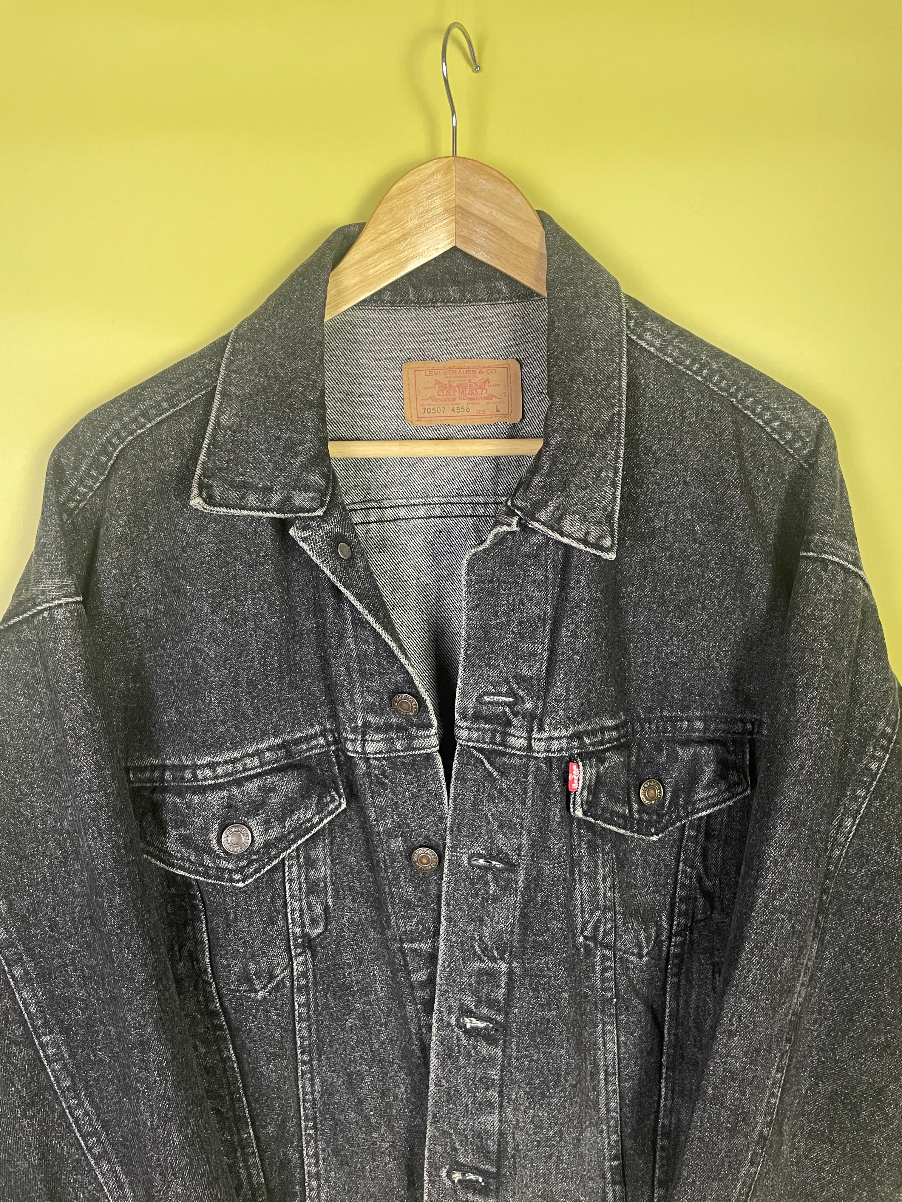 L Levi’s Jeans Jacke dunkelgrau