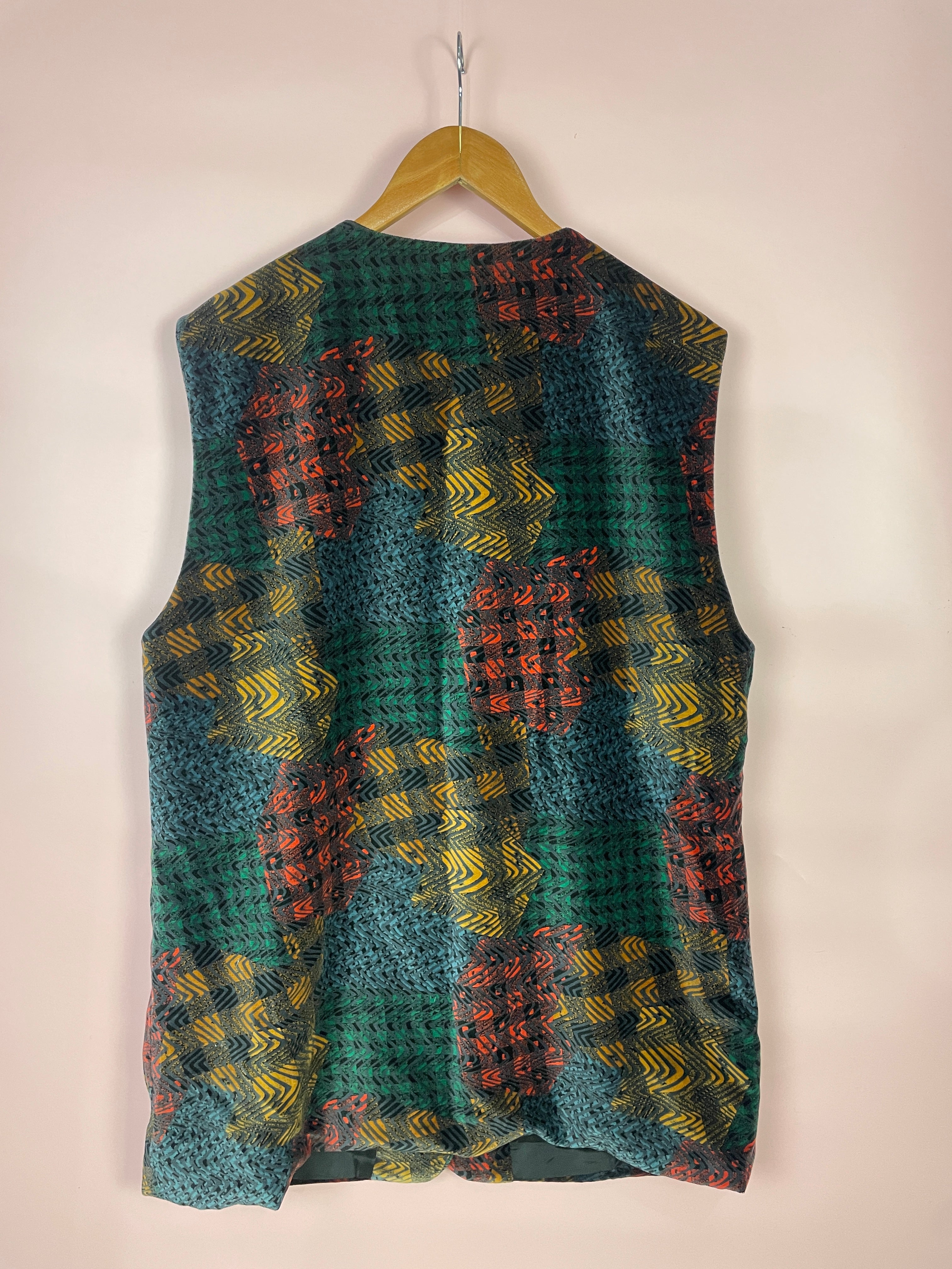 L-XL Weste Nicki Stoff Weste bunt