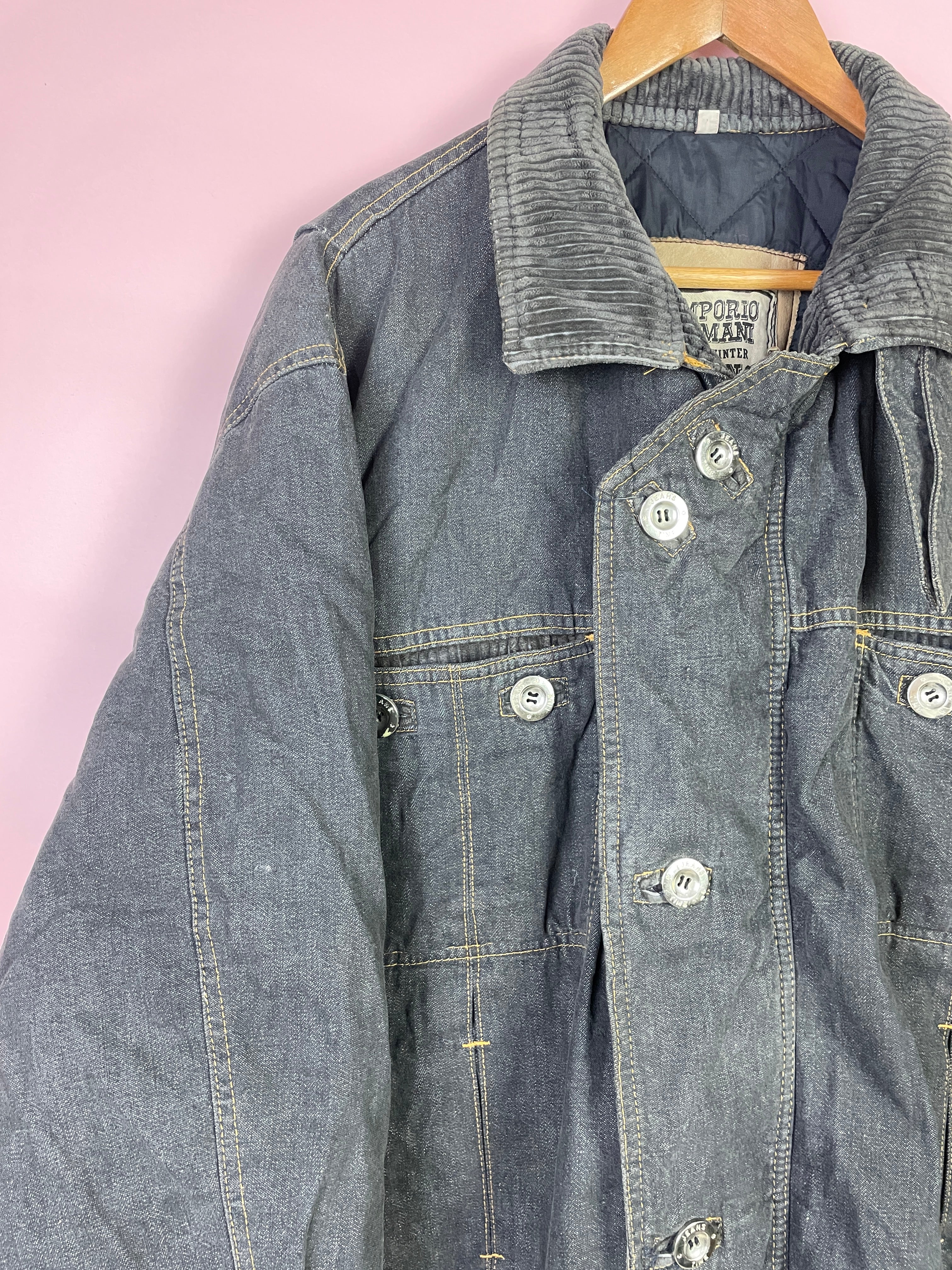 L made in Italy Emporio Armani Jeans Jacke grau/schwarz