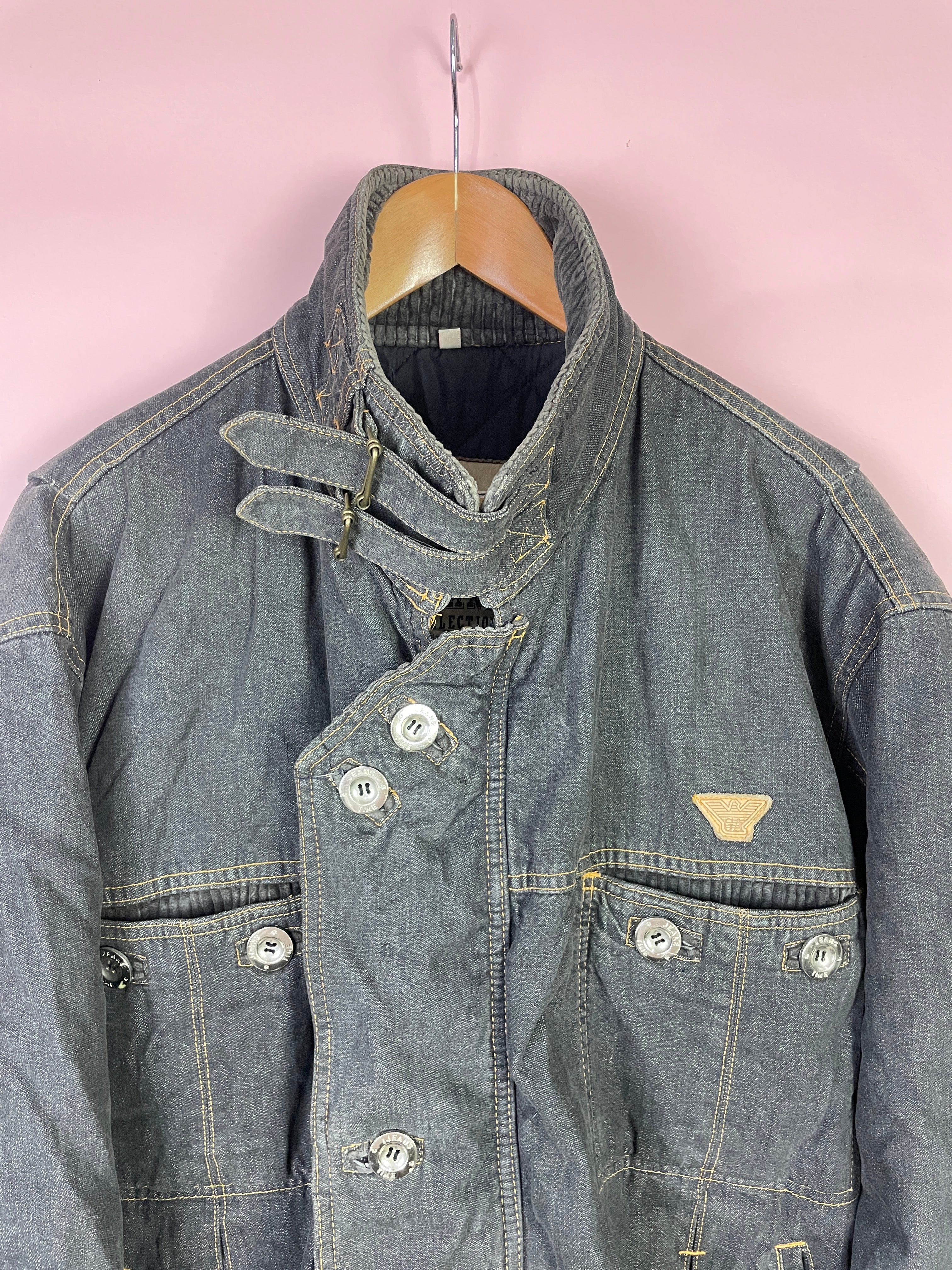 L made in Italy Emporio Armani Jeans Jacke grau/schwarz