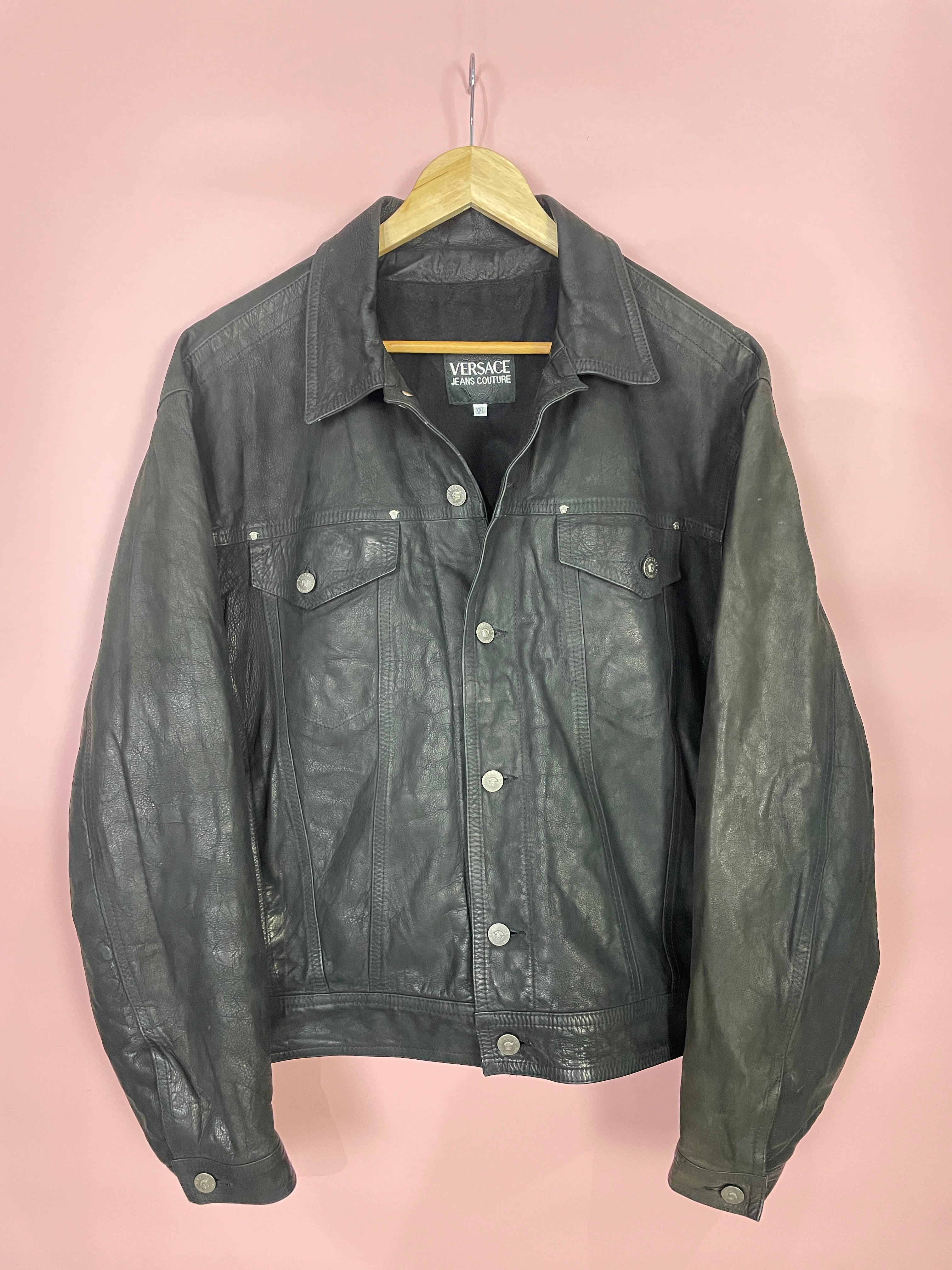 L-XL Versace Jeans Couture Leder Jacke