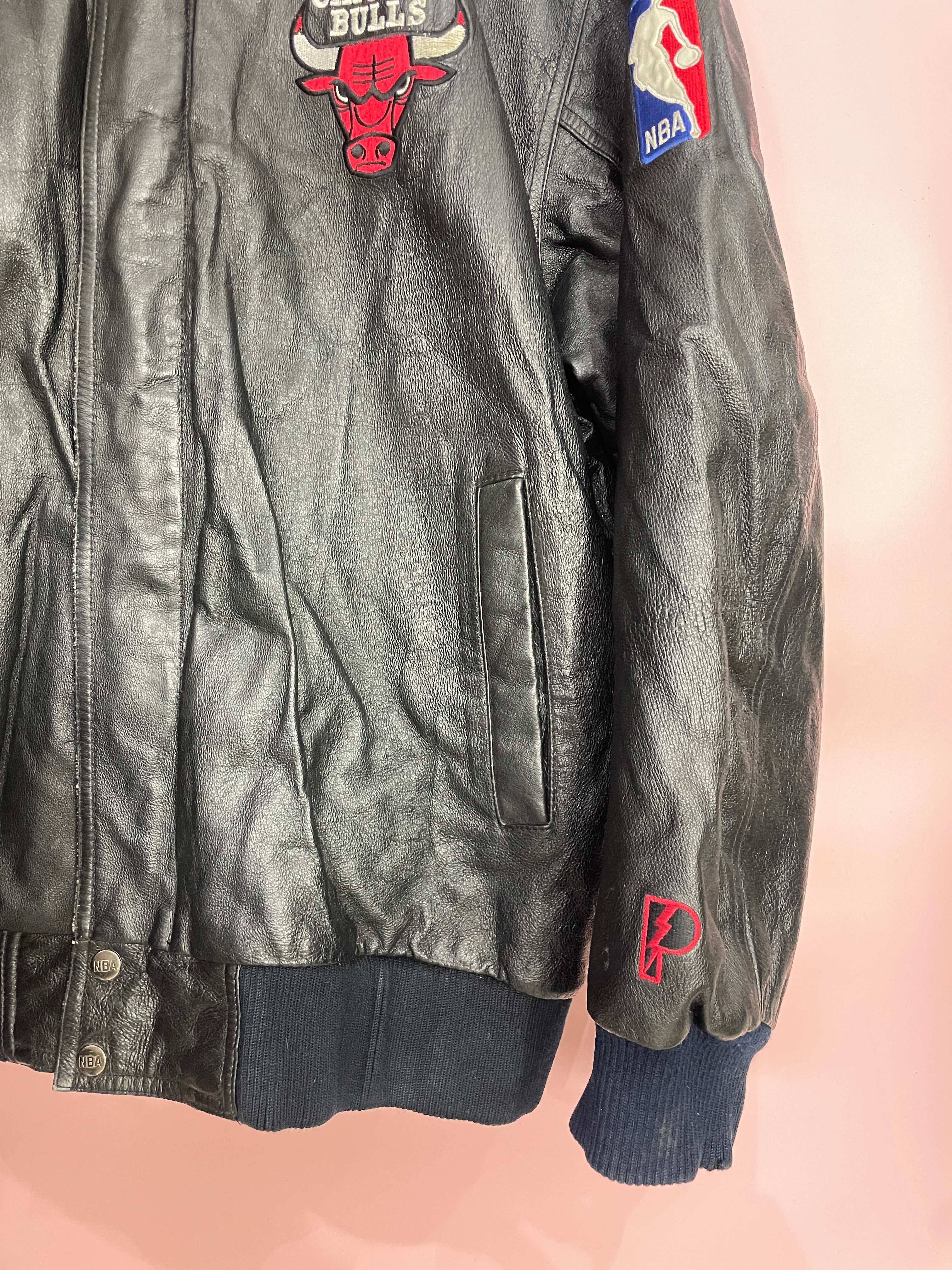 L-XL Vintage Chicago Bulls Jacket Leather Jacket