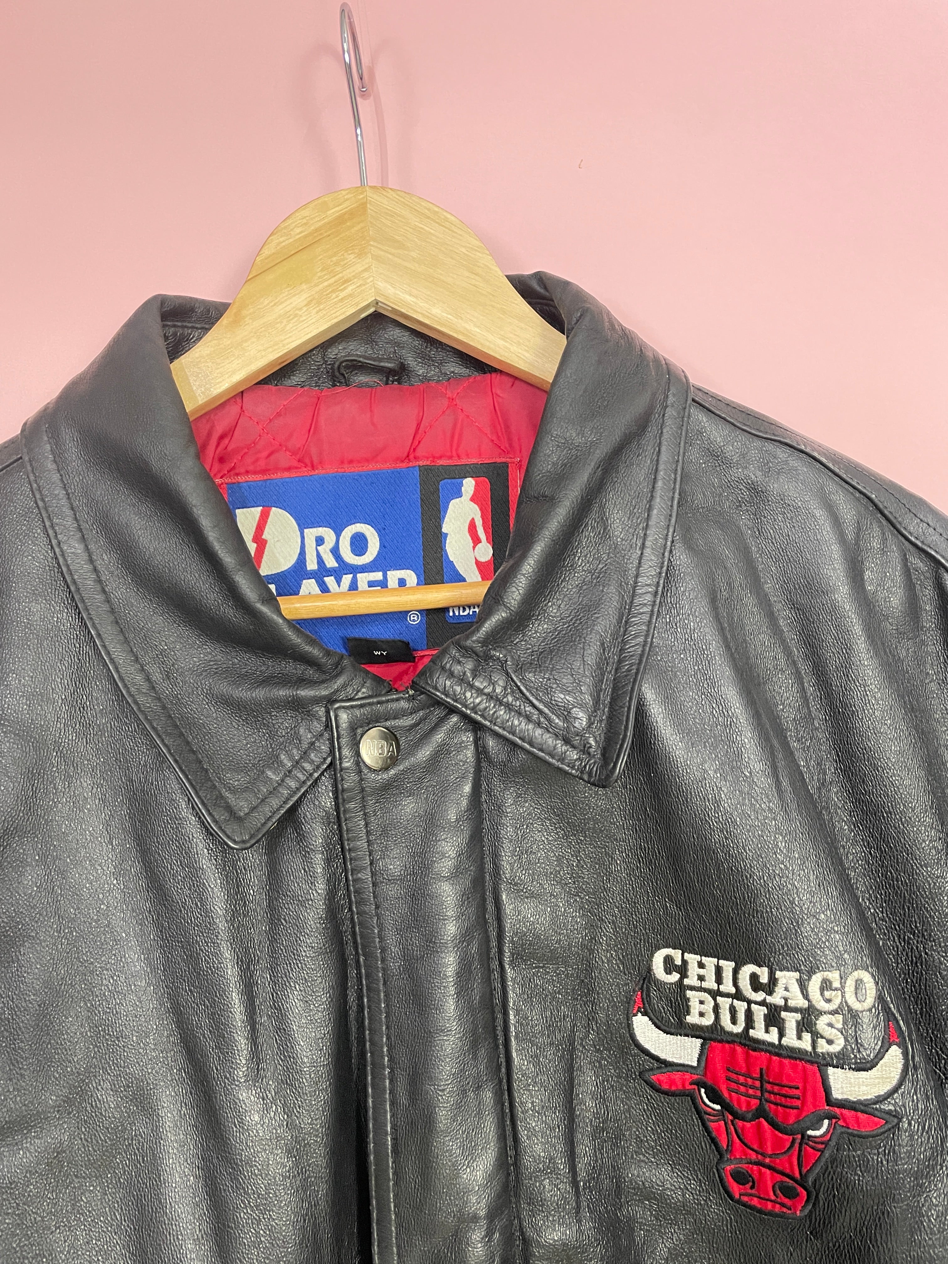 L-XL Vintage Chicago Bulls Jacket Leather Jacket
