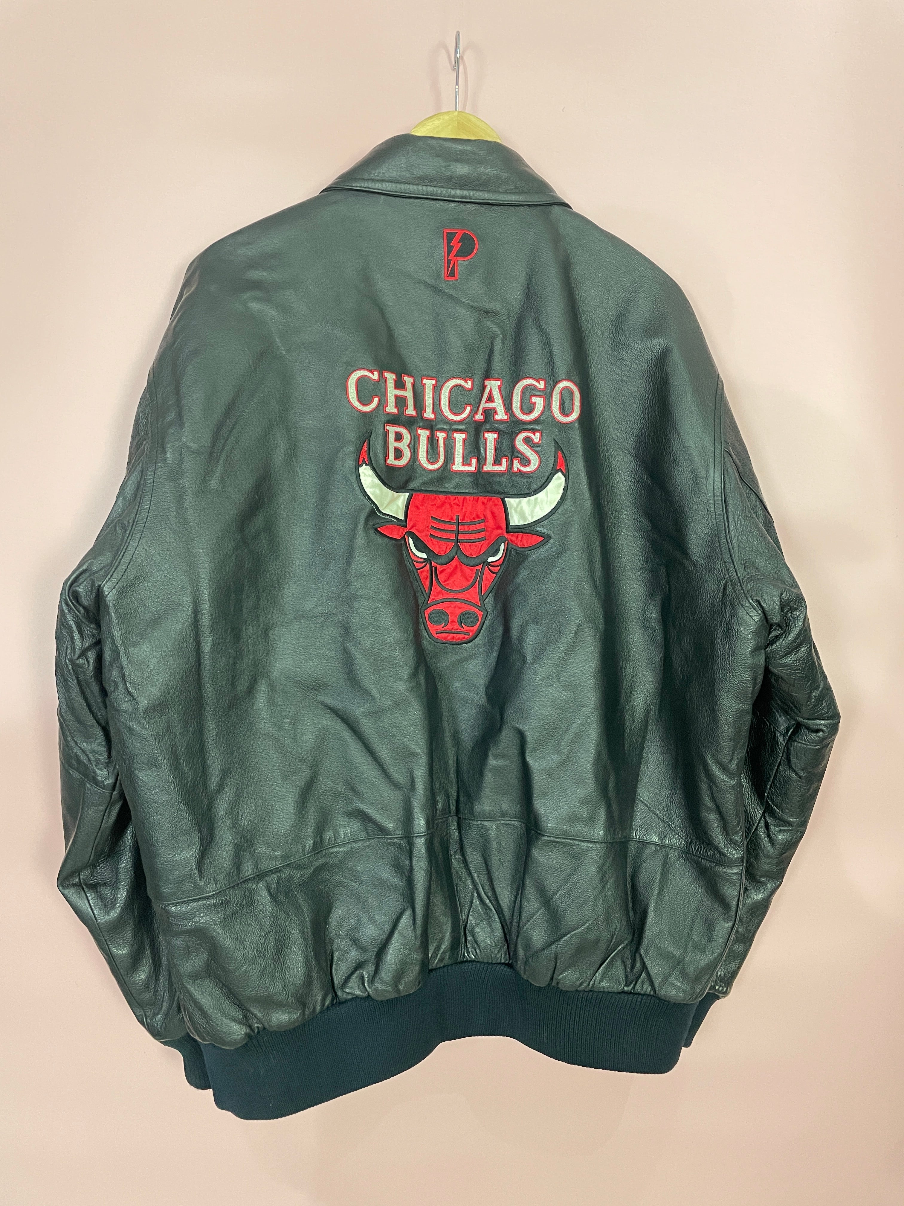 L-XL Vintage Chicago Bulls Jacket Leather Jacket