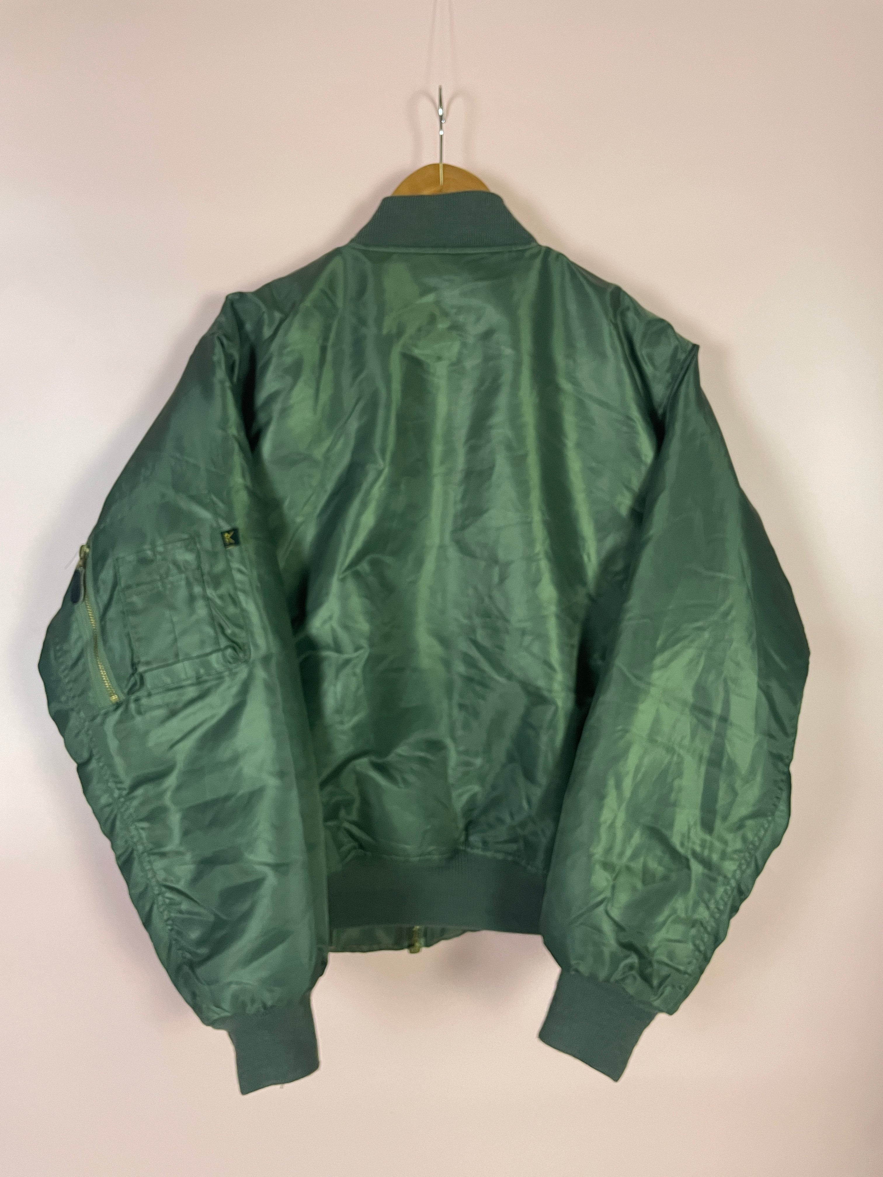 M reversible Bomber Jacke grün/orange