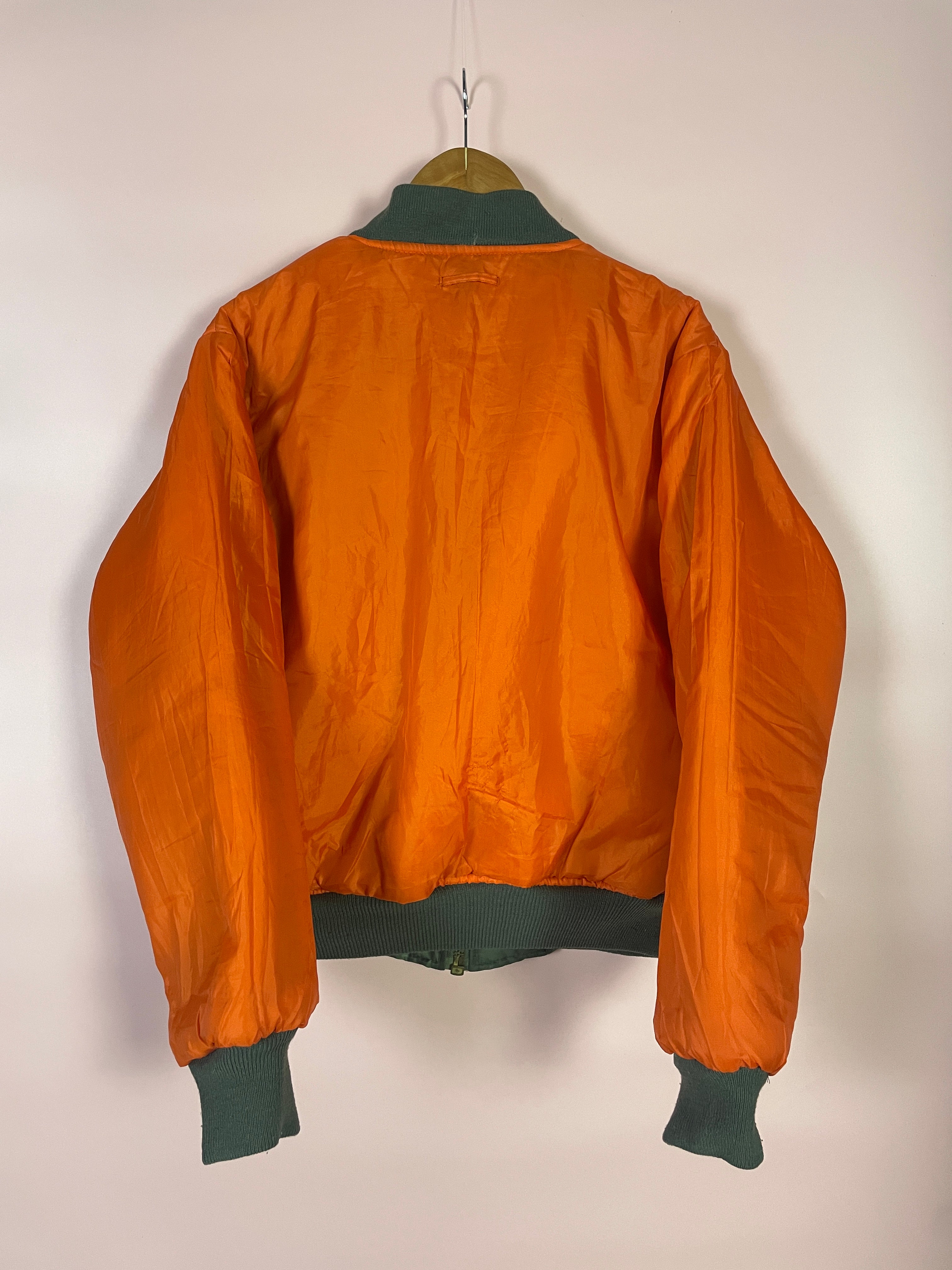 M reversible Bomber Jacke grün/orange