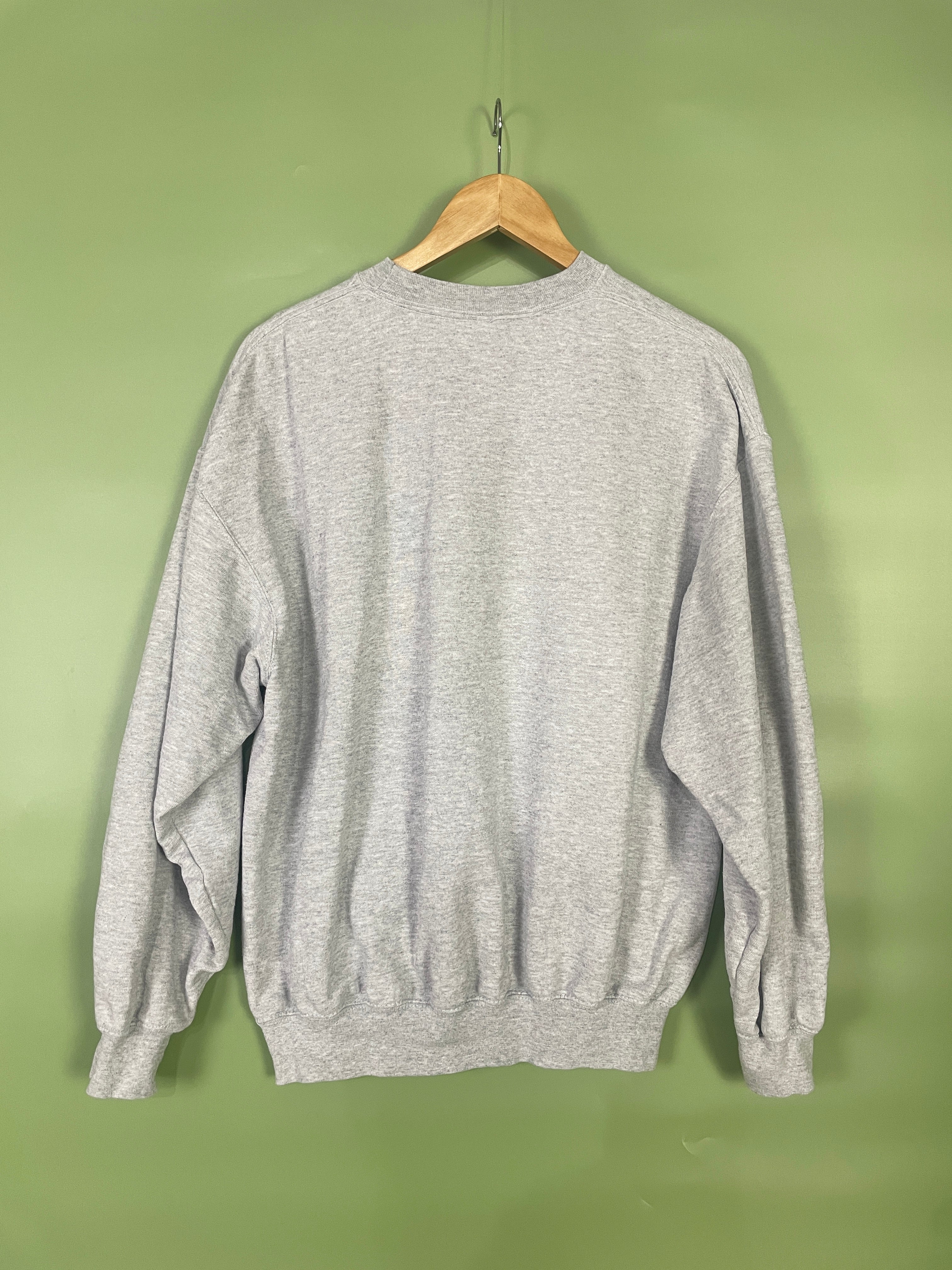 M-L Fruit of the Loom Sweater grau