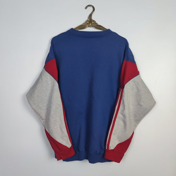 L Vintage Adidas Sweater in Blau